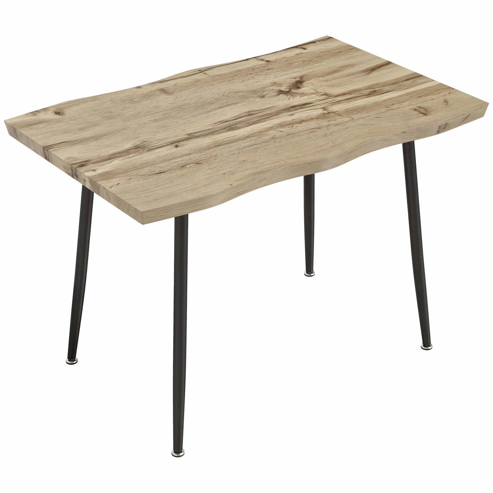 Spisebord til 4, nordisk eg med stålben, 110 cm