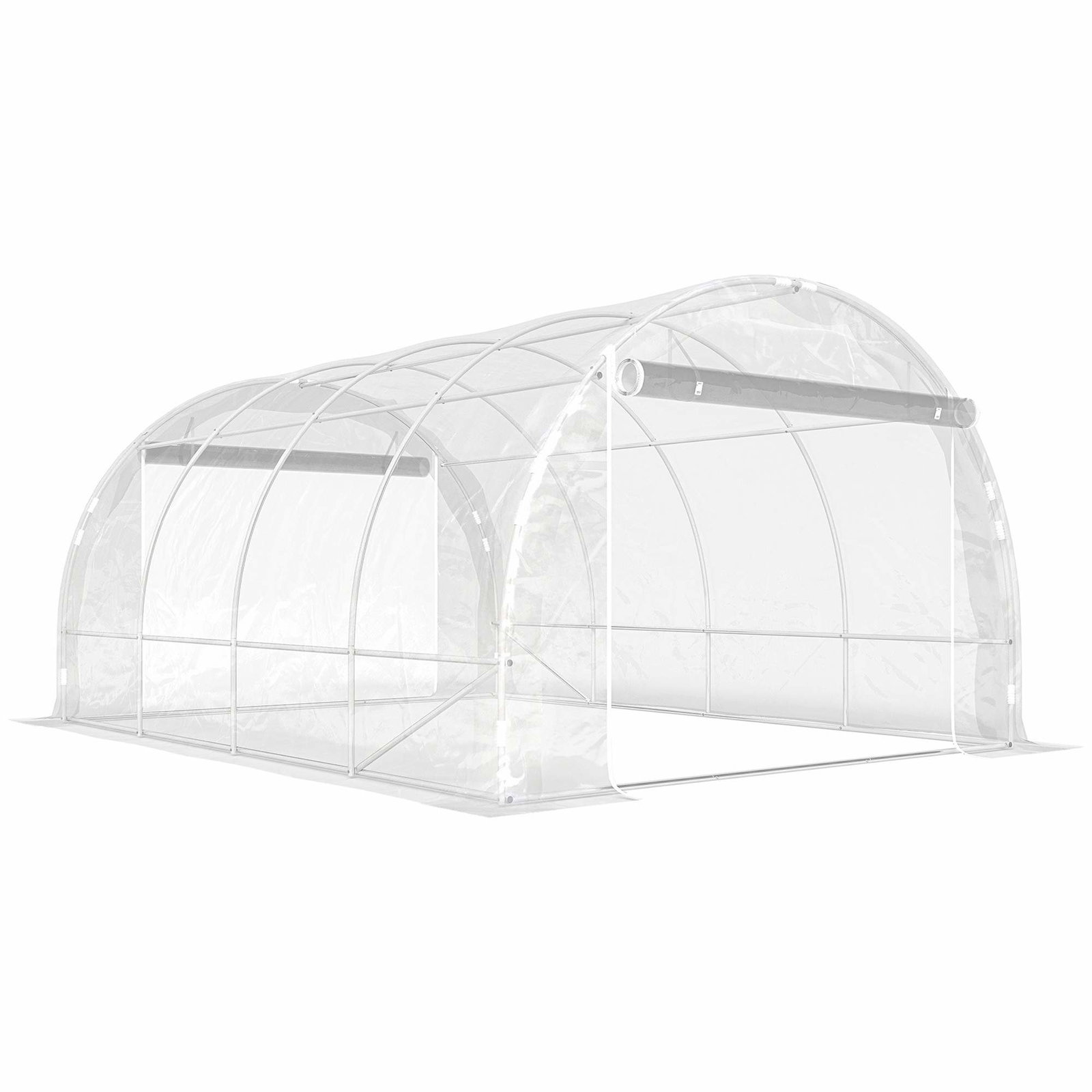 Drivhus i polytunnel med UV-bestandigt PE-overtræk, til walk-in-brug