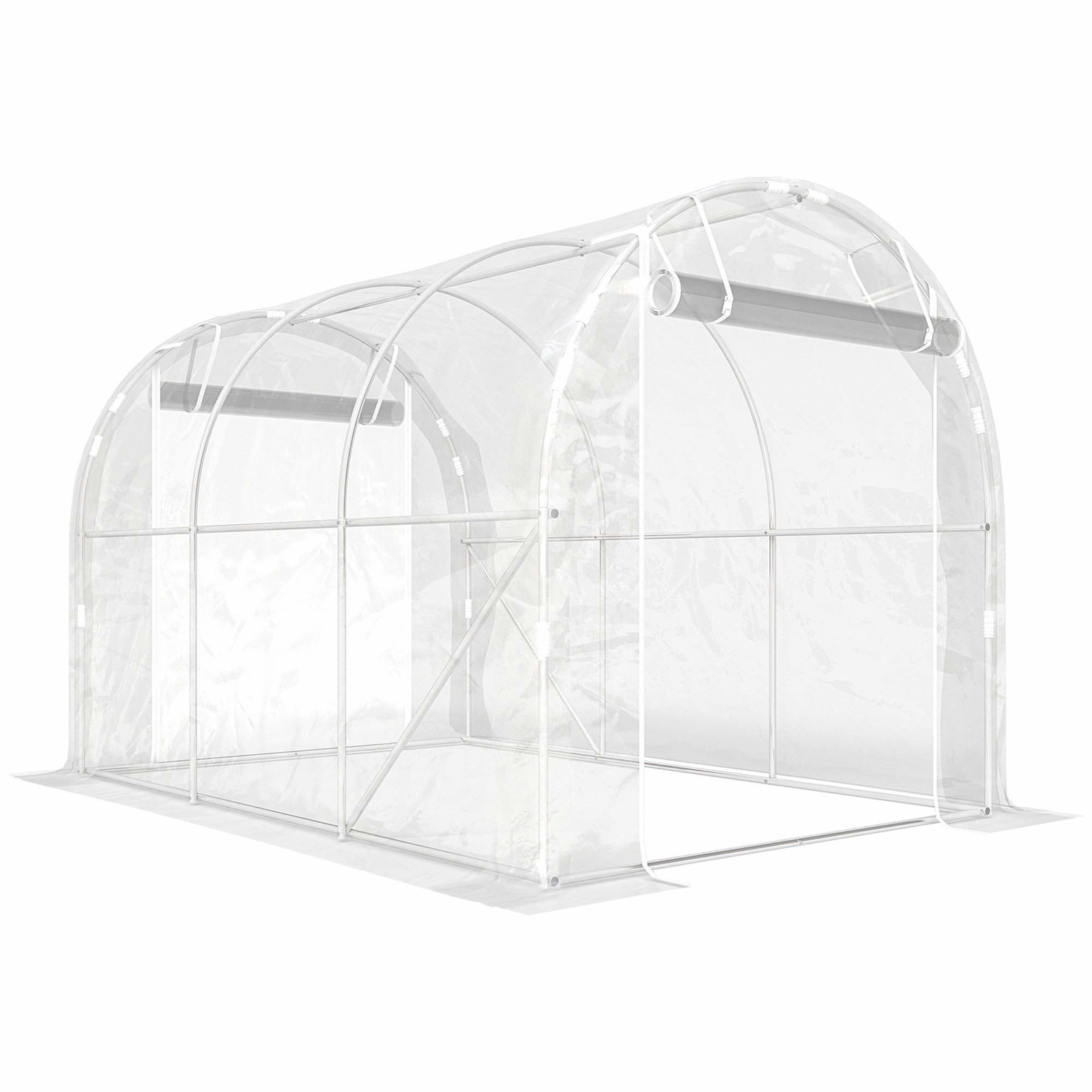 Drivhus i polytunnel med UV-beskyttet PE-overdækning, til walk-in-brug