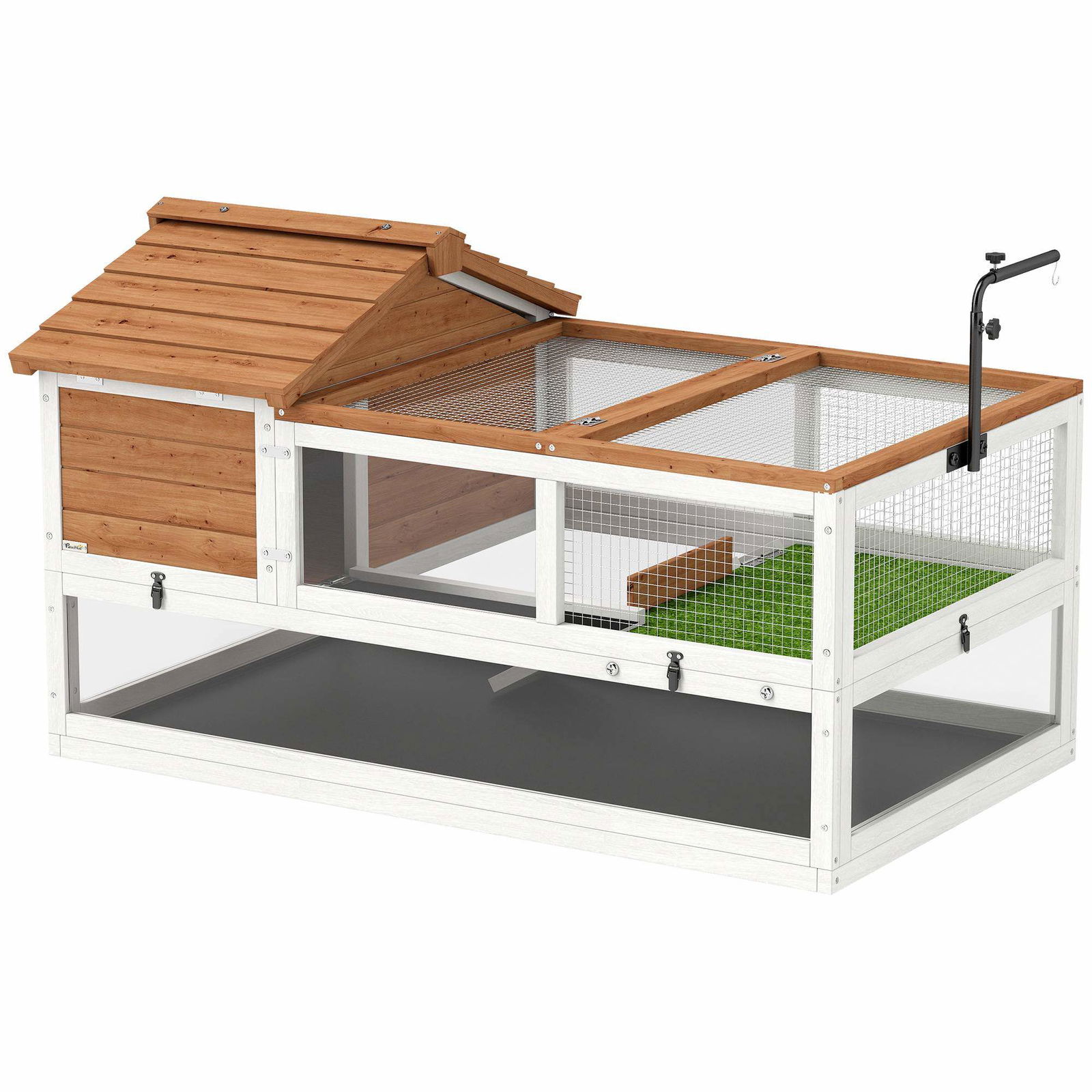 Skildpaddehus med justerbar lampeholder – 2 niveauer, orange