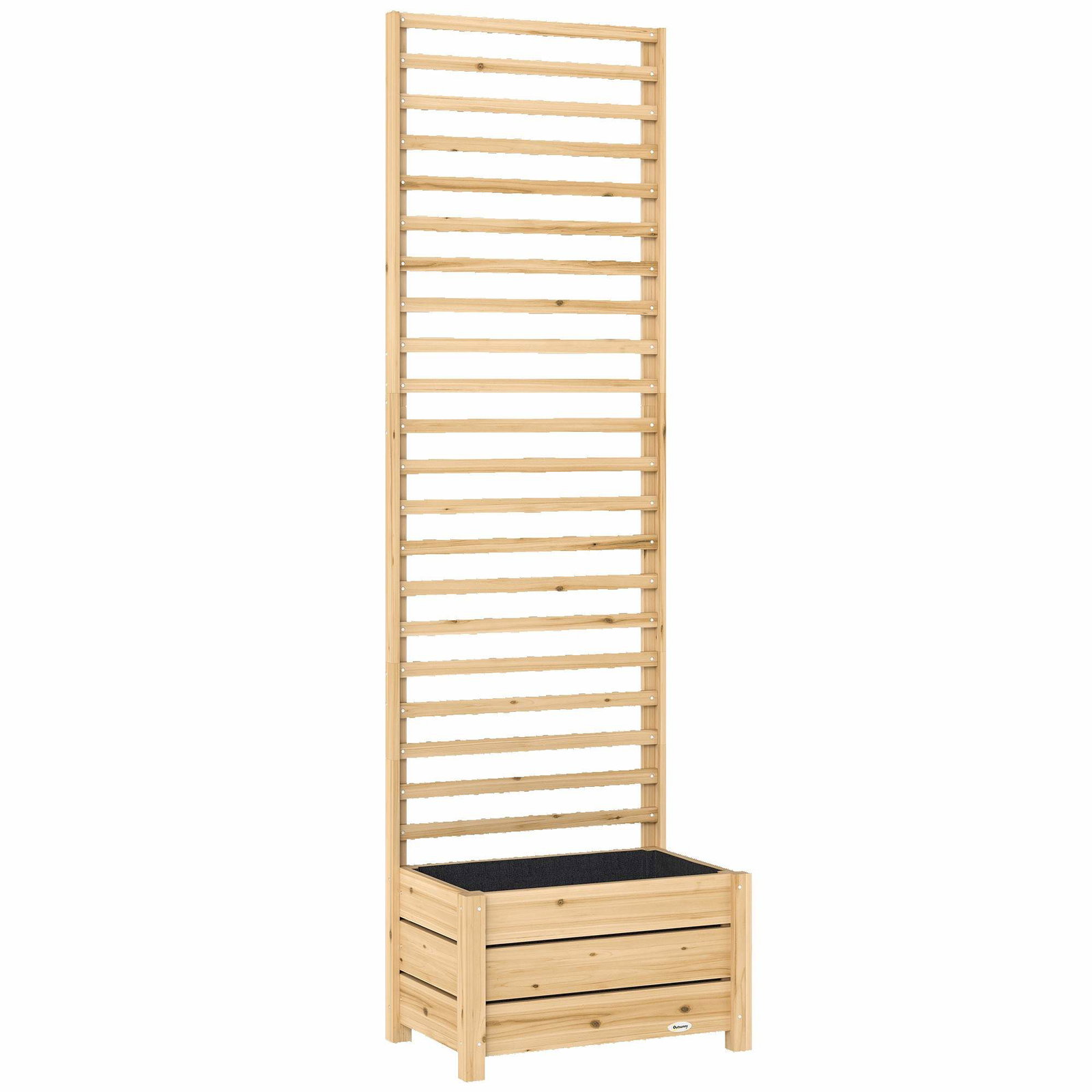 Træplantekasse med espalier – 60x39x200 cm, vejrbestandig