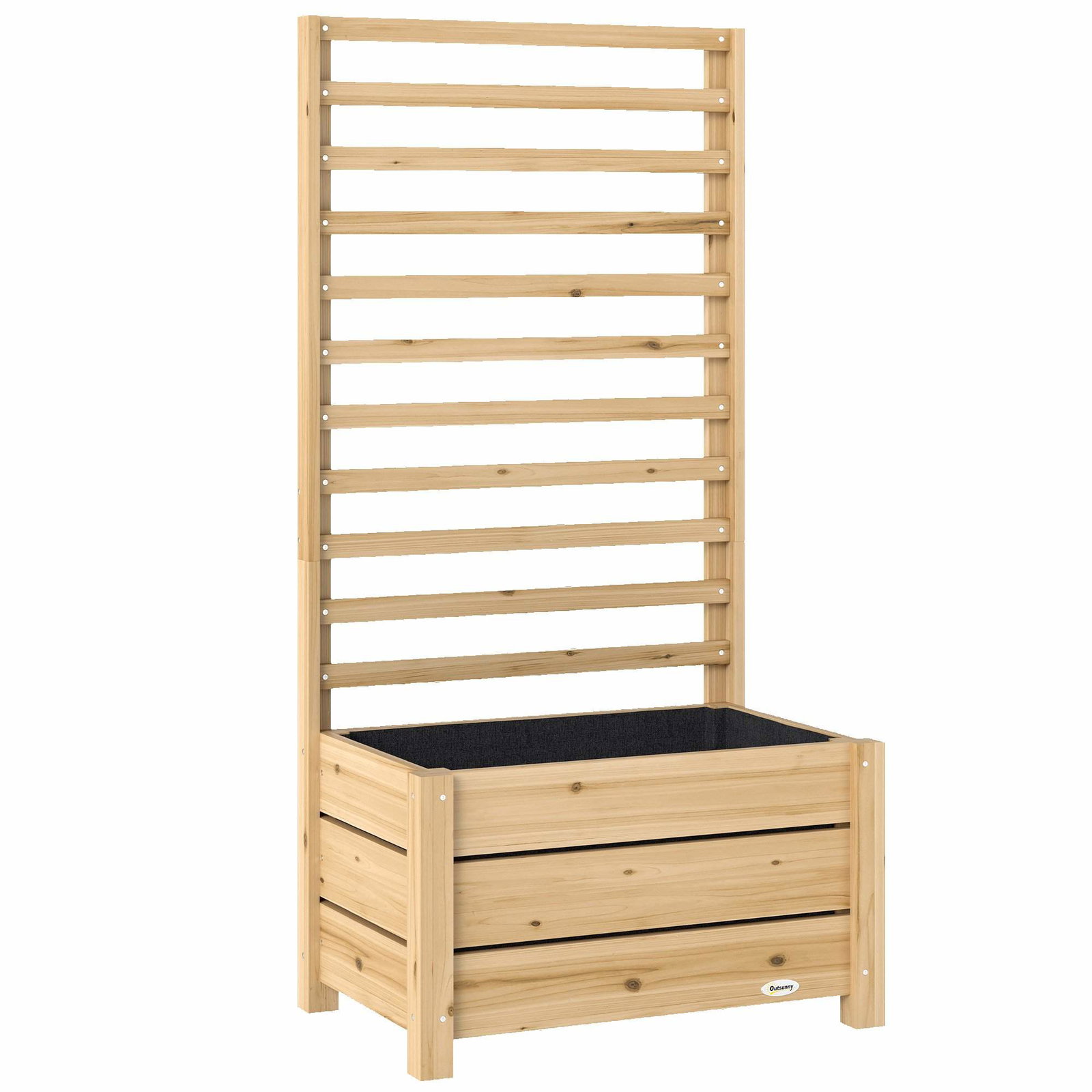 Træplantekasse med espalier – Holdbar, 60x39x120 cm