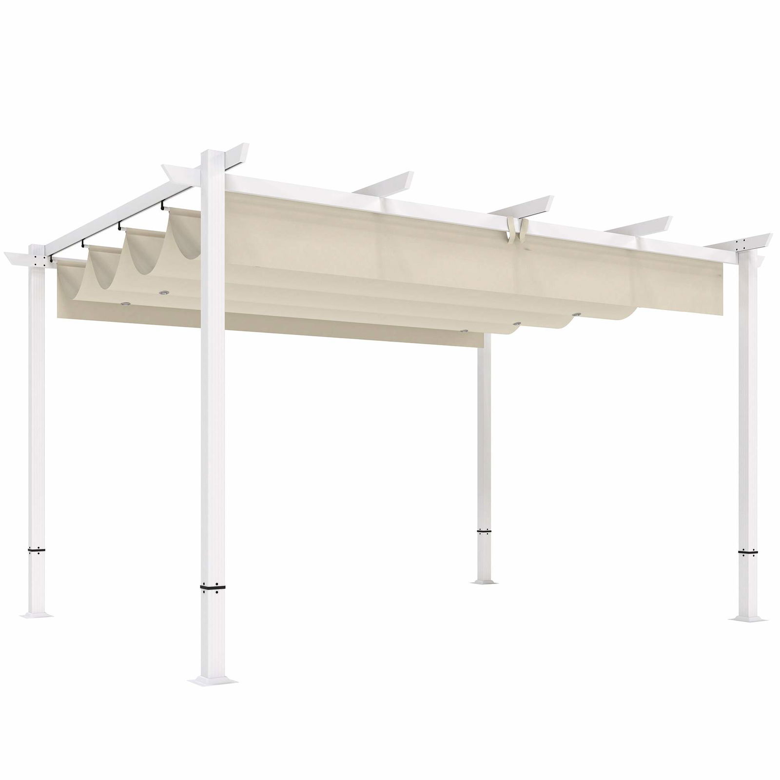 Udtrækkelig pergola 3x4m med UV-beskyttelse og magnetiske låse