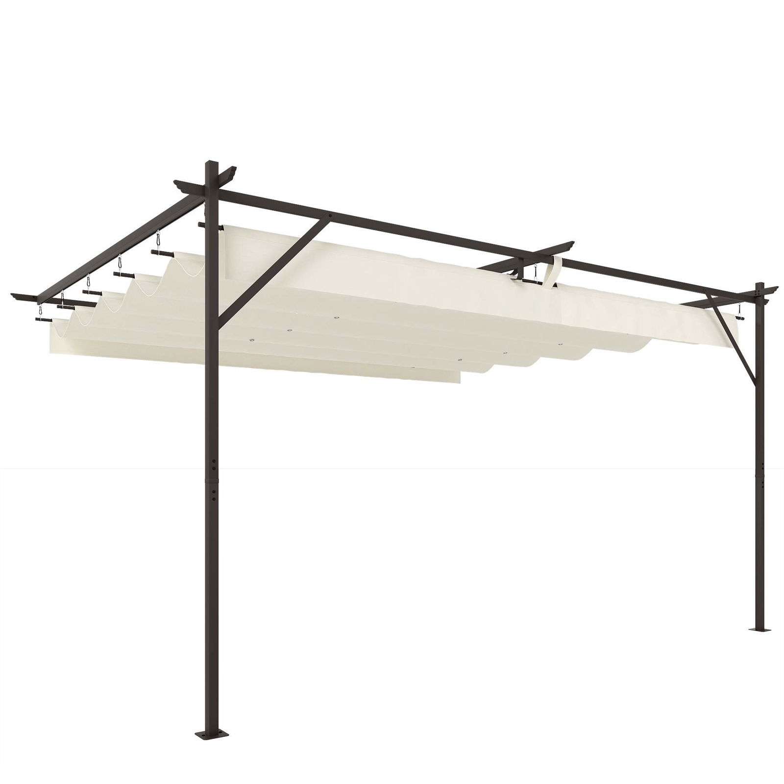 Utdragbar pergolatak 4x3m, UV30+ krämvit | Hem & Hobby | Pryloteket