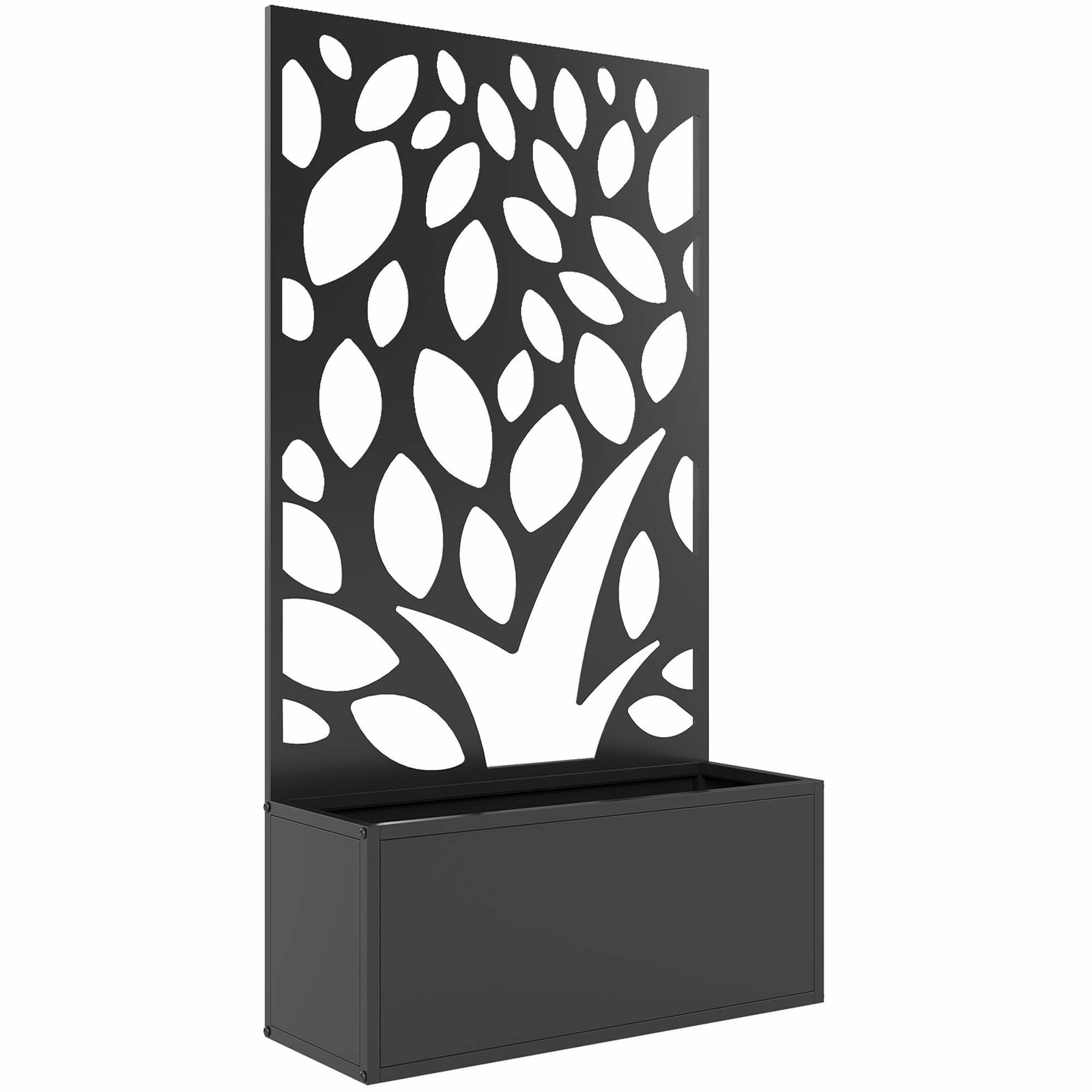 Metalplantekasse med espalier �� vægmonteret eller fritstående