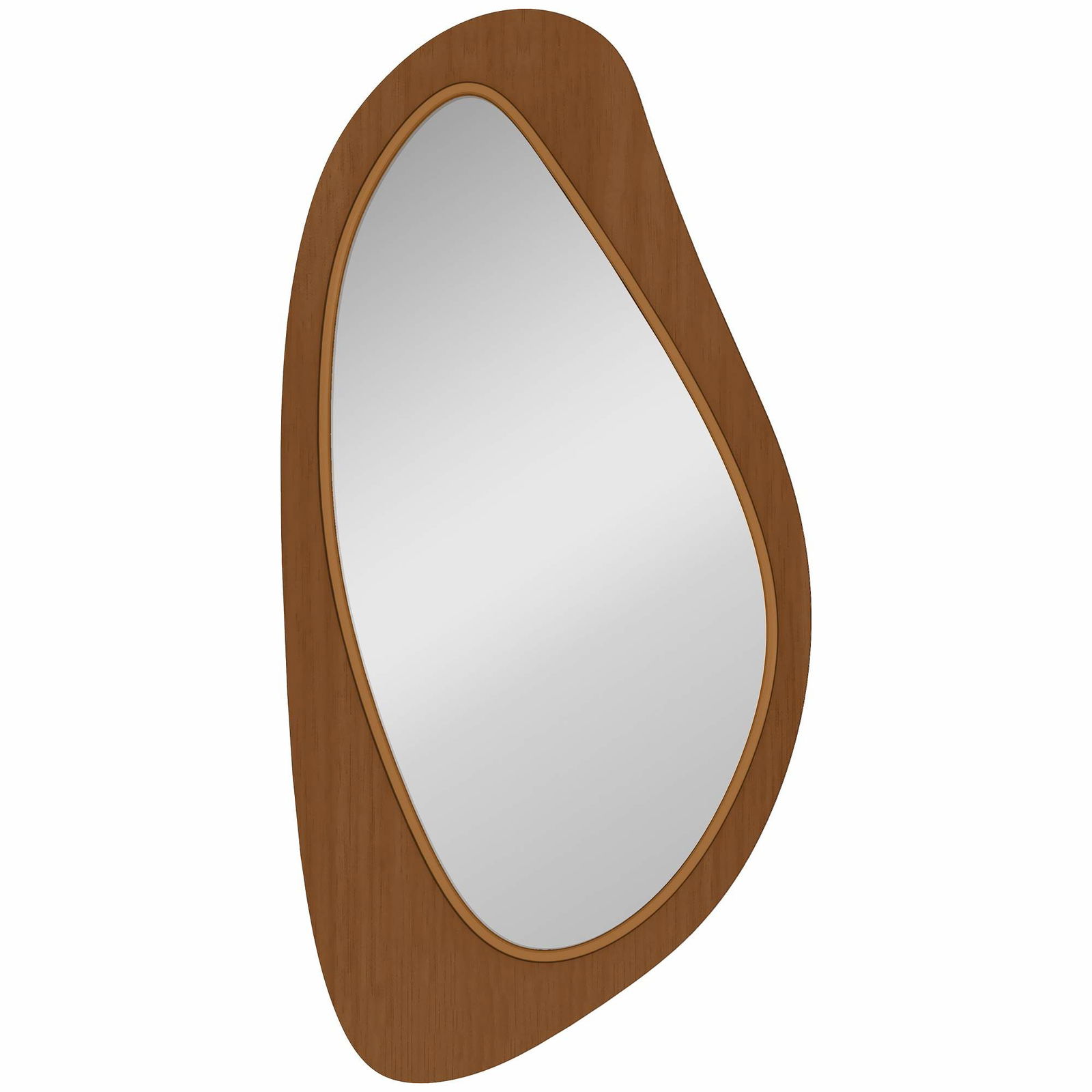 Vægspejl med ramme af fyrretræsfiner – 91,5 x 45 cm