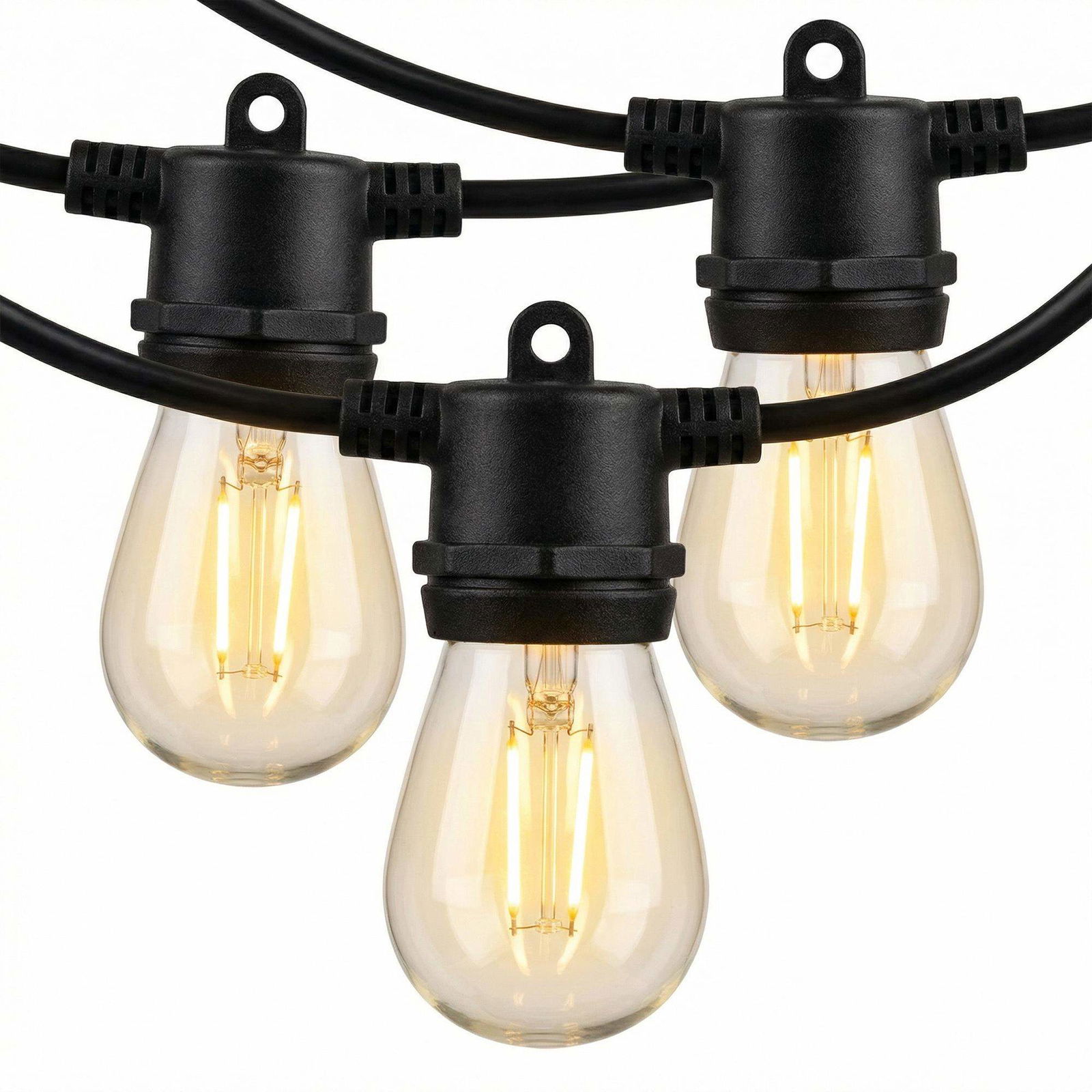 RGBW gardinlyskæde, 16,8m, vandtæt, fjernbetjent