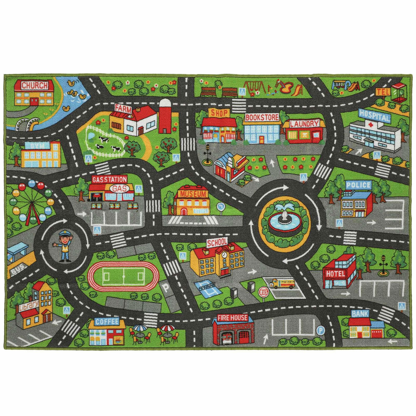 Skridsikker babylegemåtte – City Design, 200x150 cm