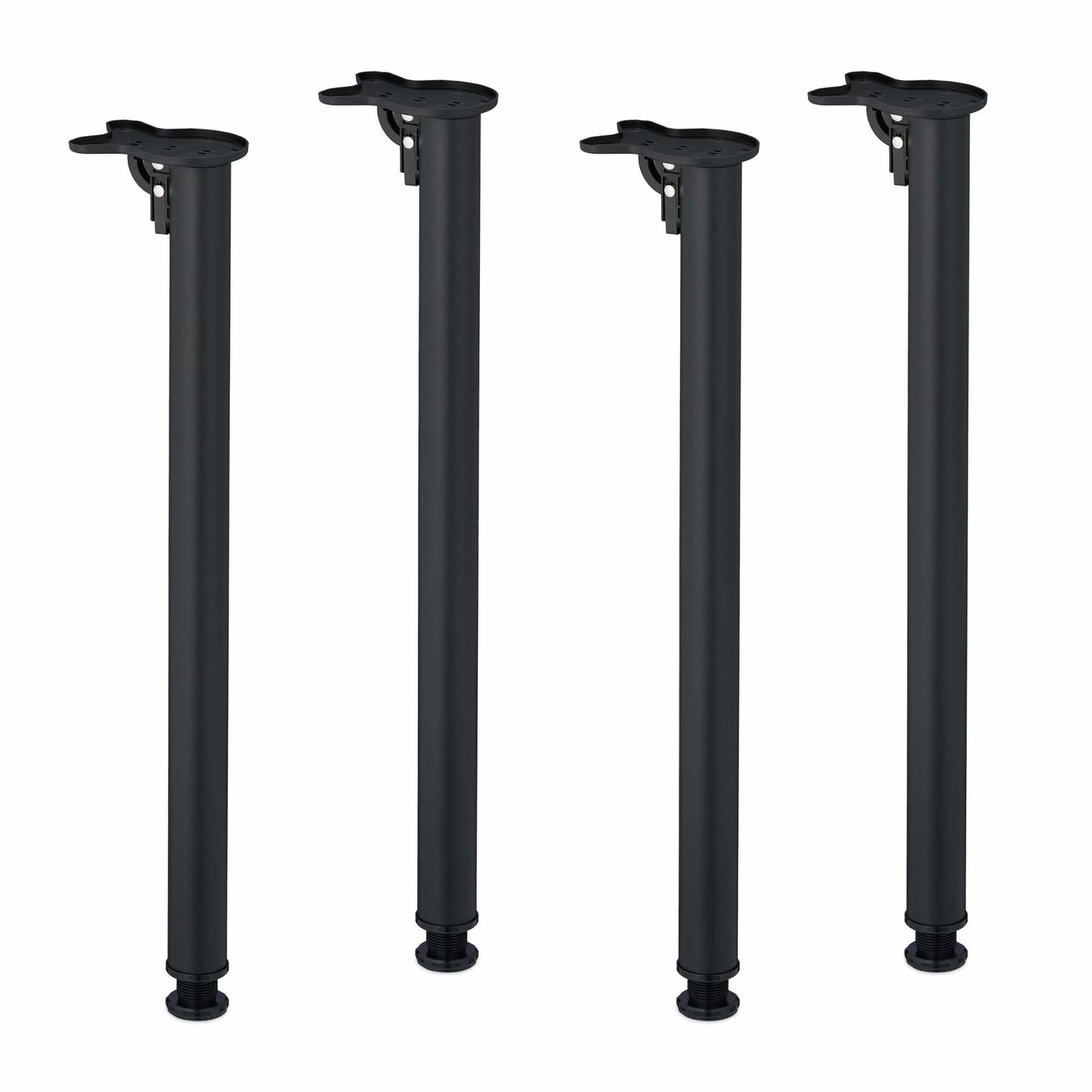 Foldbare bordben – Runde, Metal, Sæt med 4