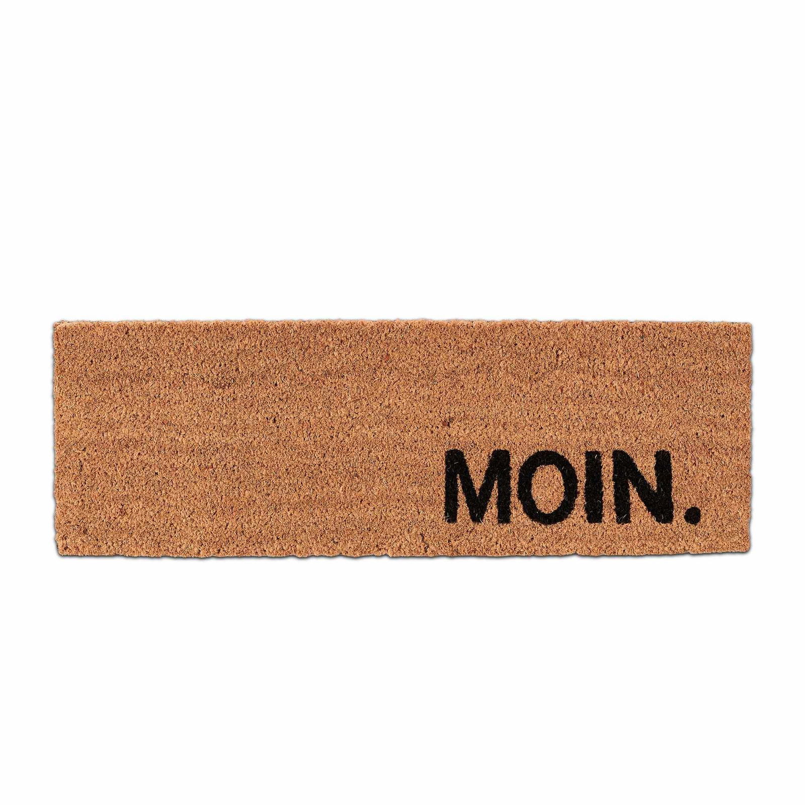 Kokosfiberdørmåtte med "Moin"-hilsen – Holdbar og skridsikker