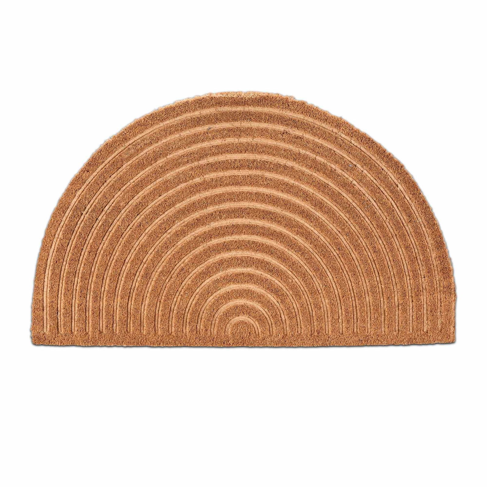 Regnbueformet kokosnøddermåtte – Indendørs/udendørs, skridsikker, halvrund