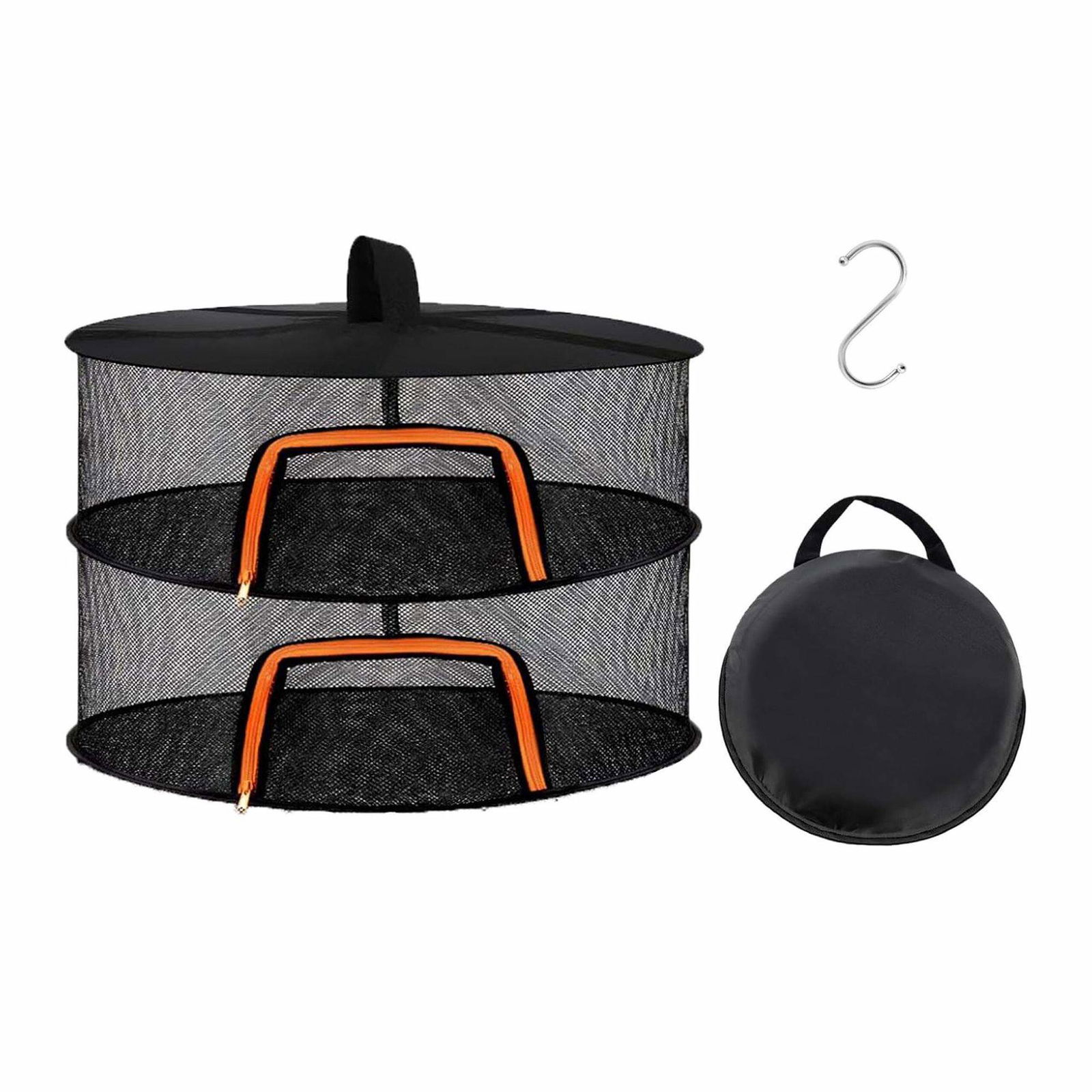 Hængende, foldbart tørretnet til urter og frugter