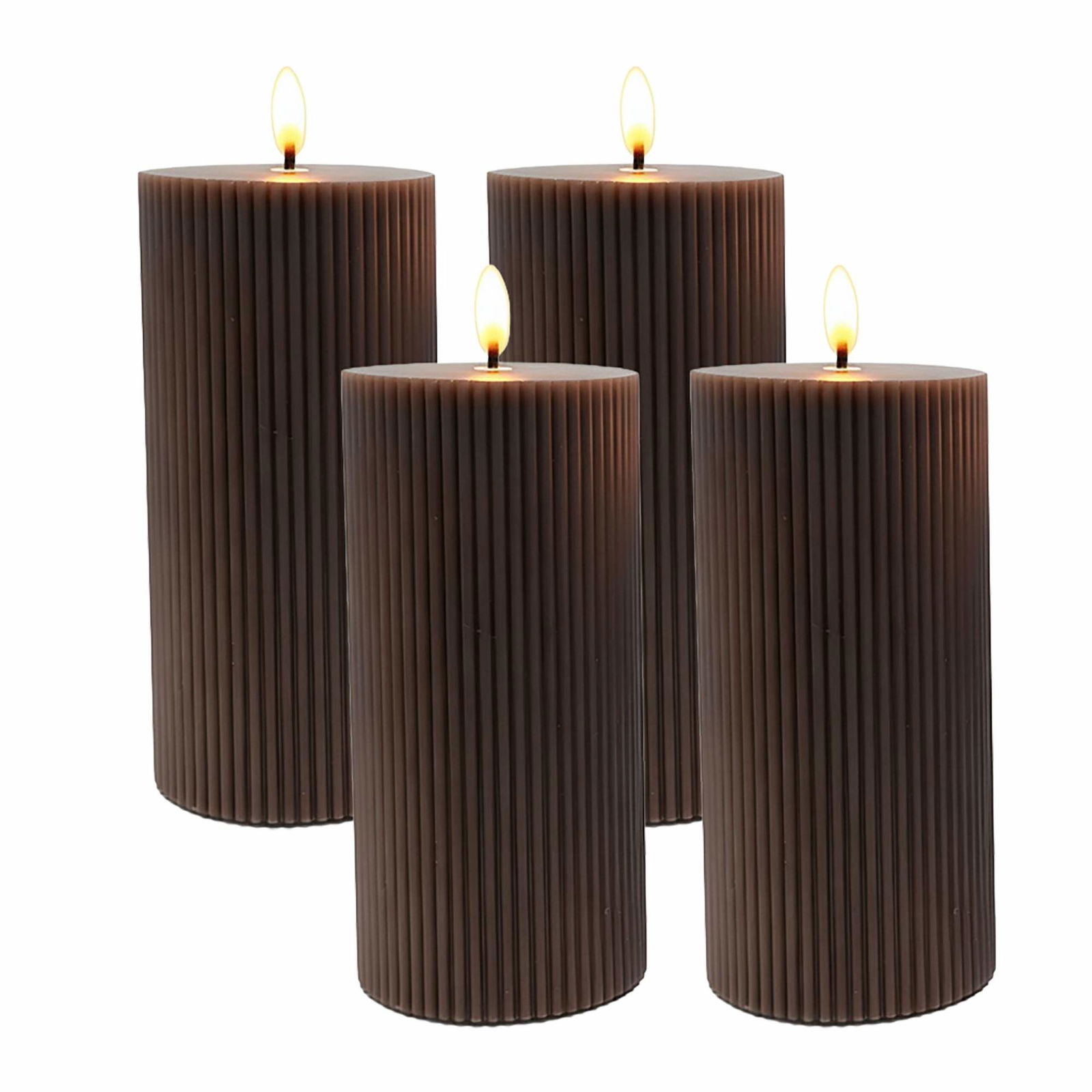 LED-lys sæt med 4 – Ægte voks, flimrende flamme