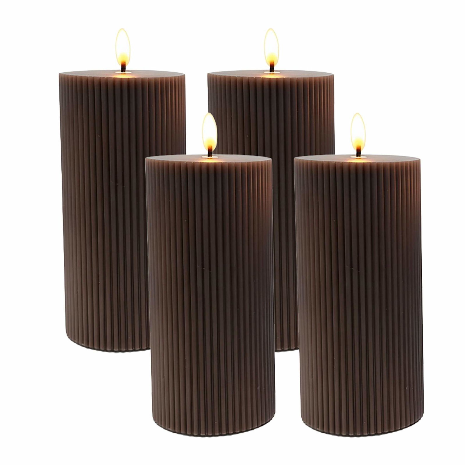LED-lys sæt med 4 – Ægte voks, flimrende flamme
