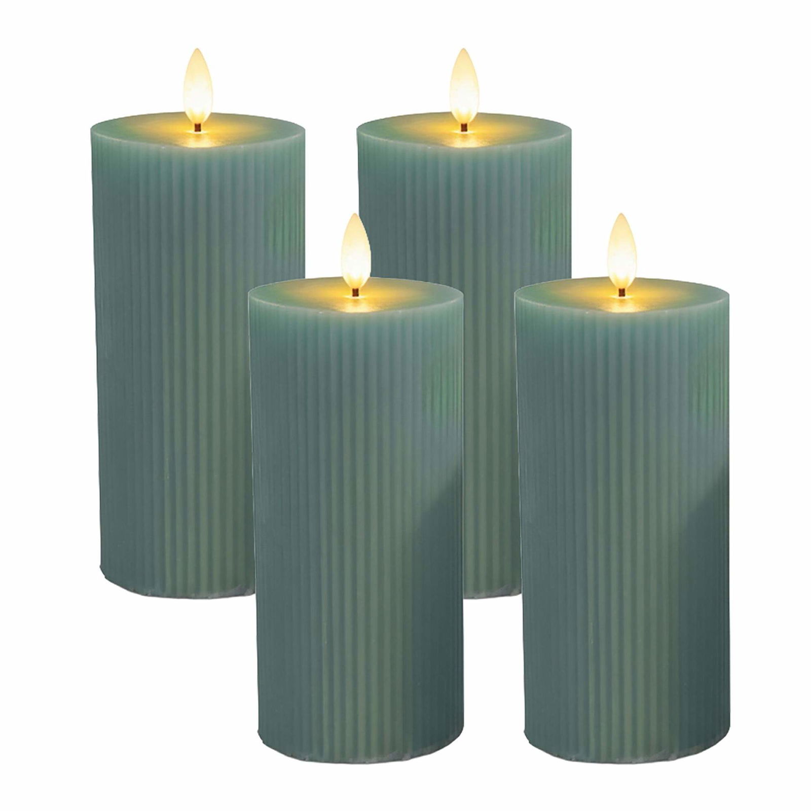 LED-lys sæt med 4, ægte voks, flimrende flamme