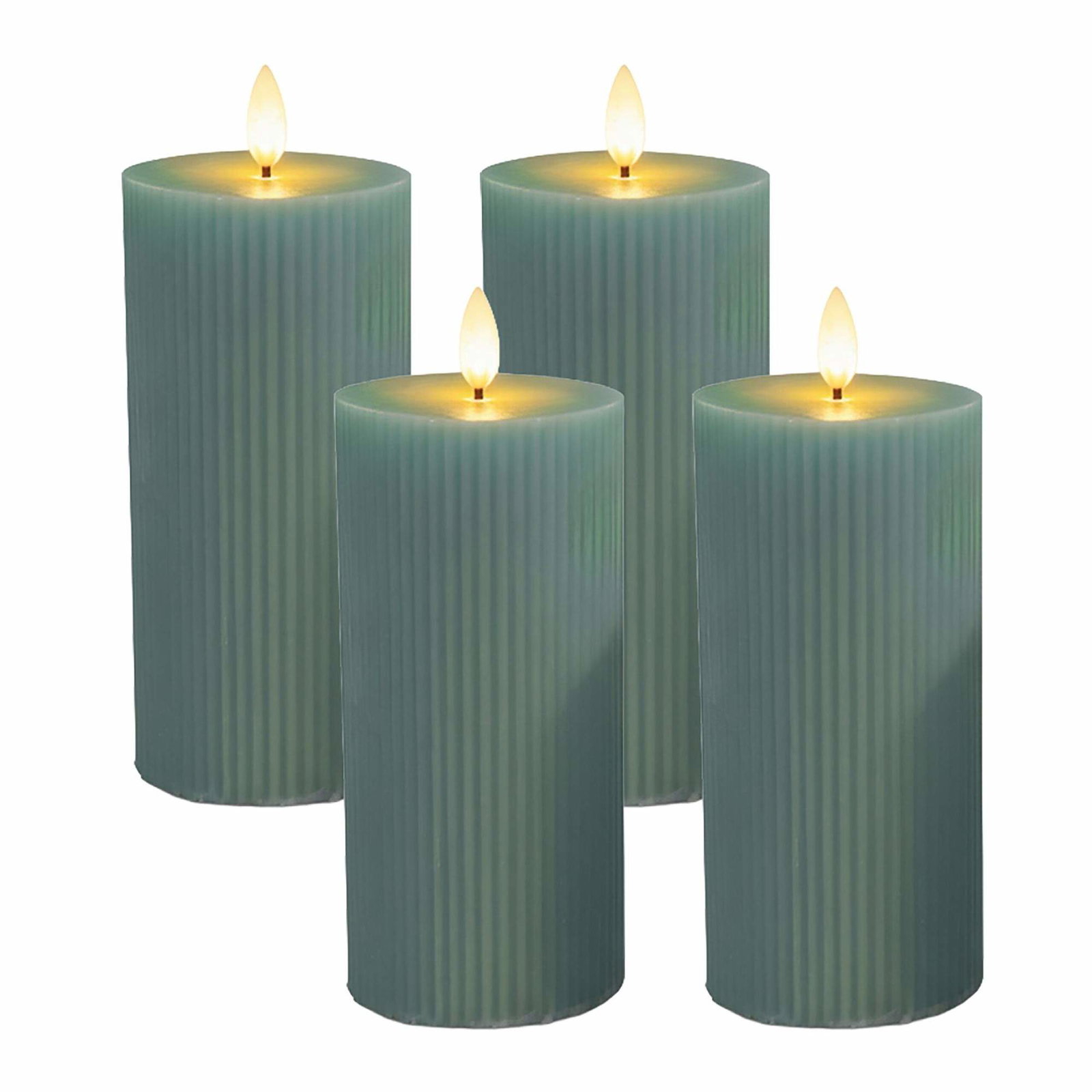 LED-lys sæt med 4, ægte voks, flimrende flamme