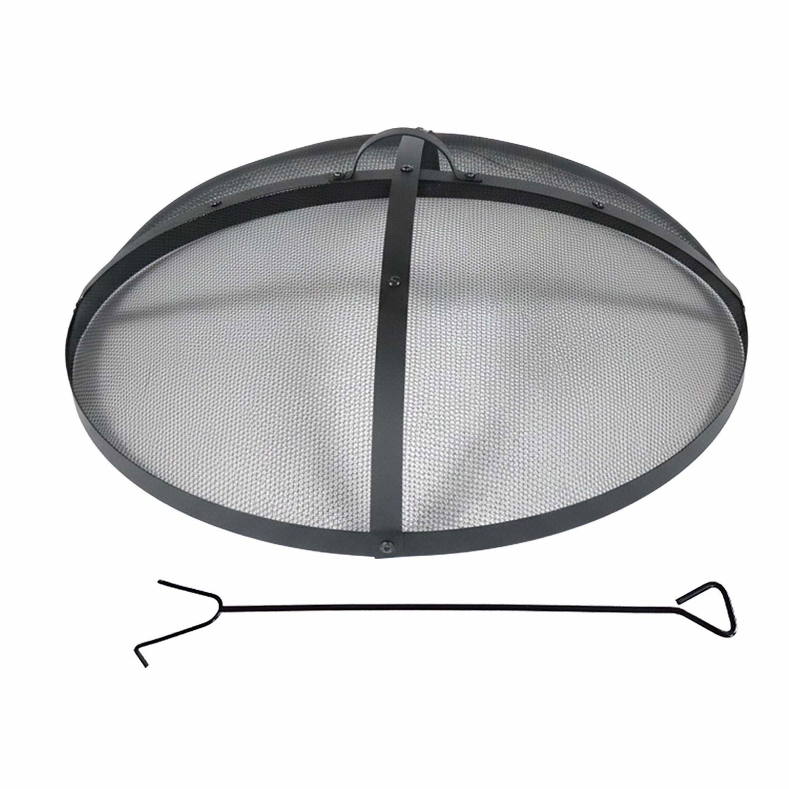 Rund metalnet gnistbeskyttelse til bålsteder