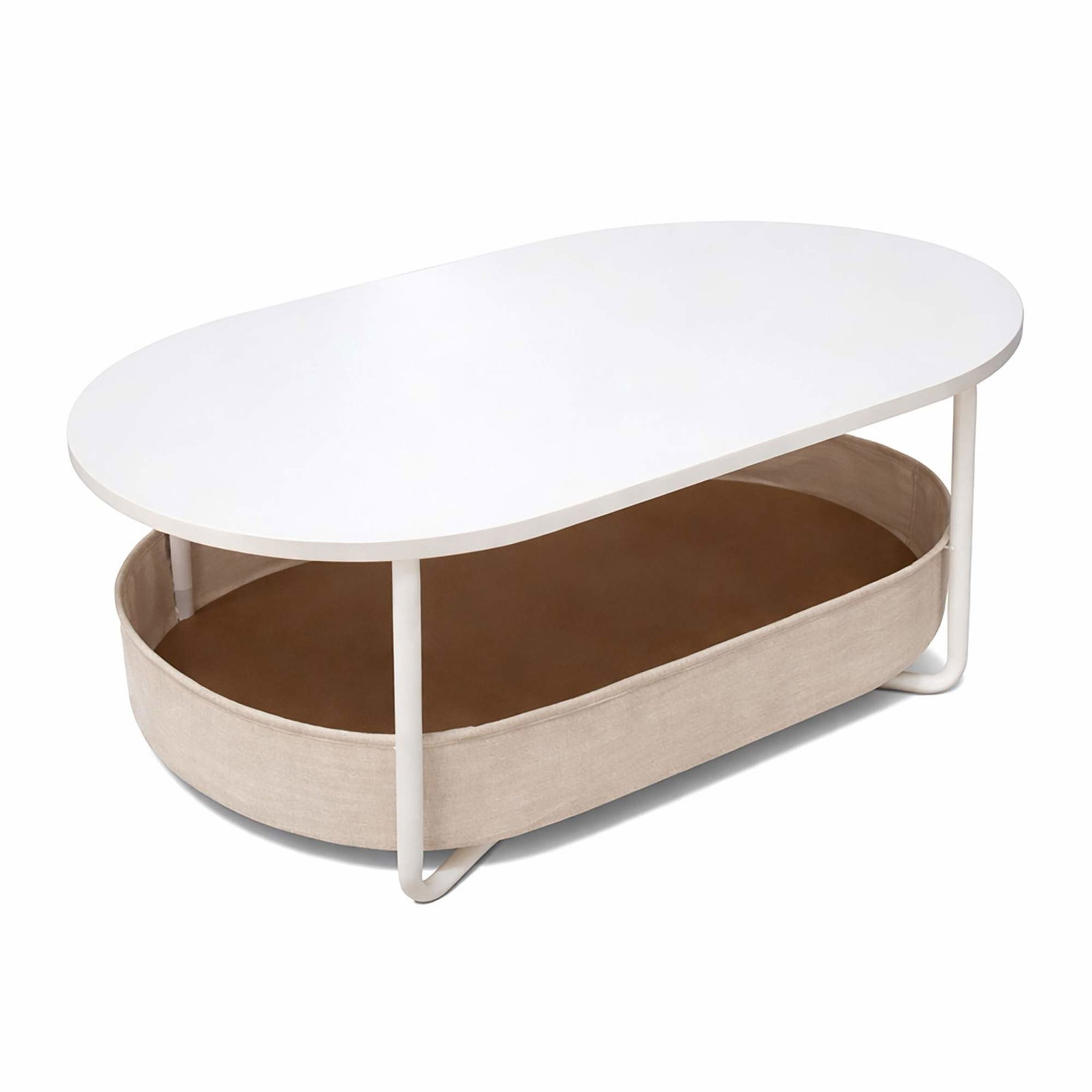 Ovalt soffbord med förvaringskorg – Modern design | Hem & Hobby | Pryloteket