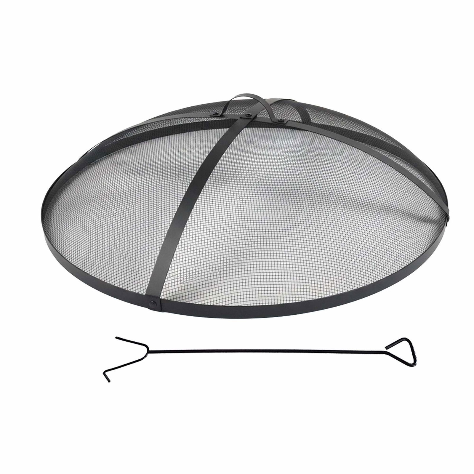 Gnistbeskyttelse til bålplads – metalnet, inklusive poker