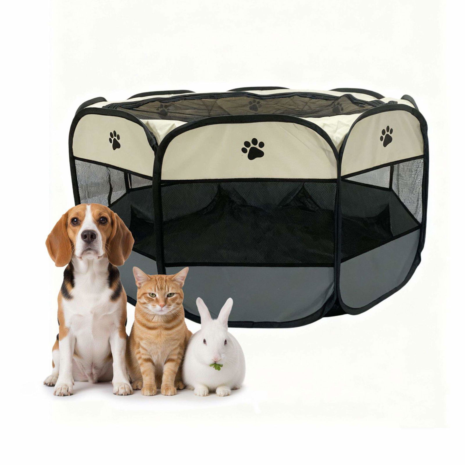 Sammenklappelig legegård til kæledyr – indendørs og udendørs brug, bærbar