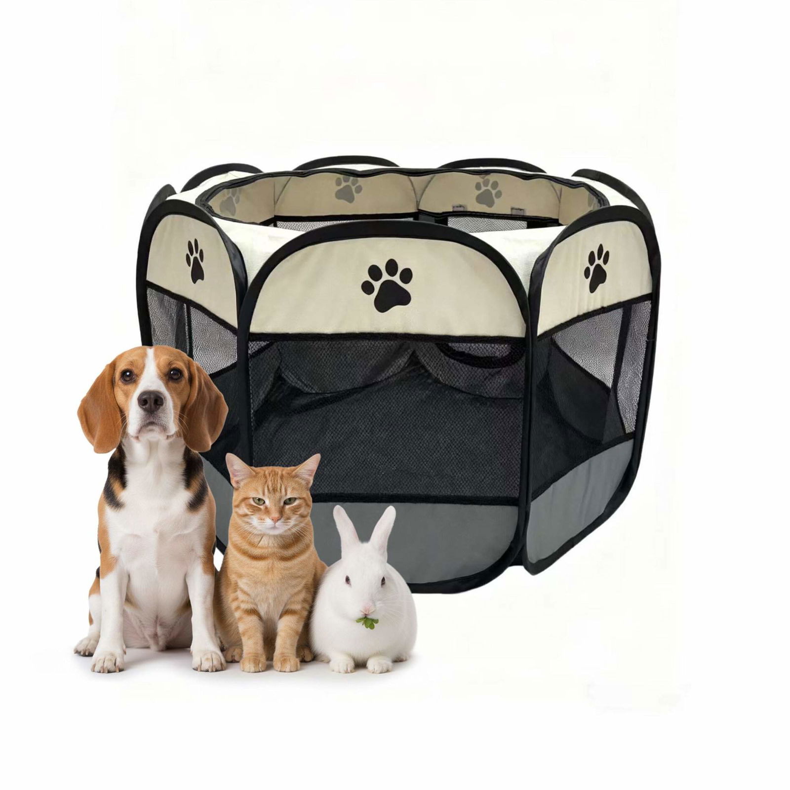 Sammenklappelig legegård til kæledyr – Indendørs og udendørs, vejrbestandig