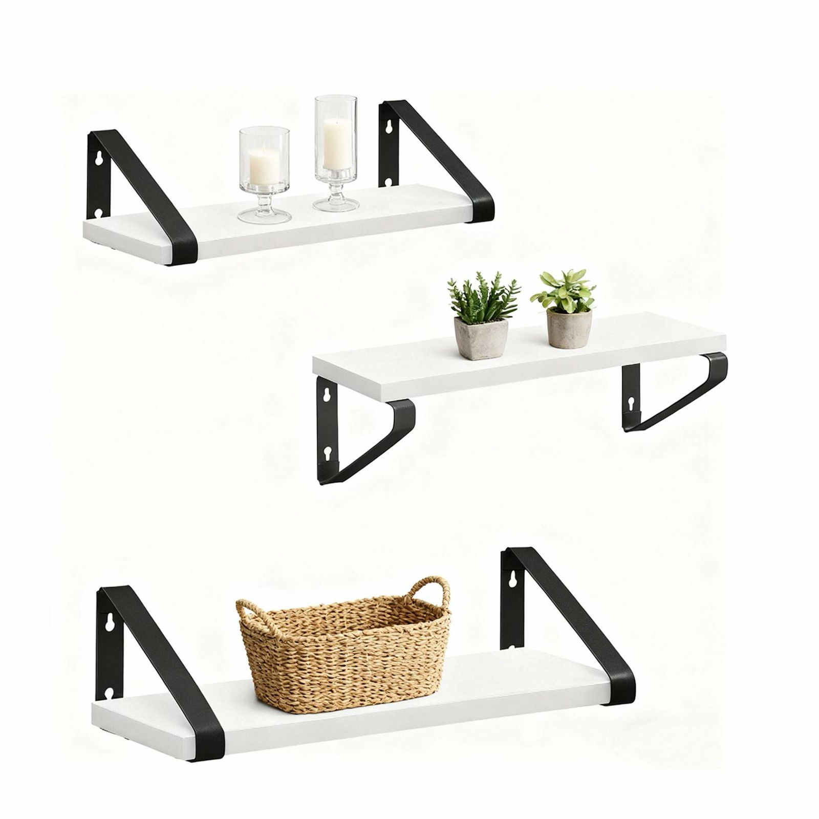 Væghylder – 3 størrelser til stue eller køkken