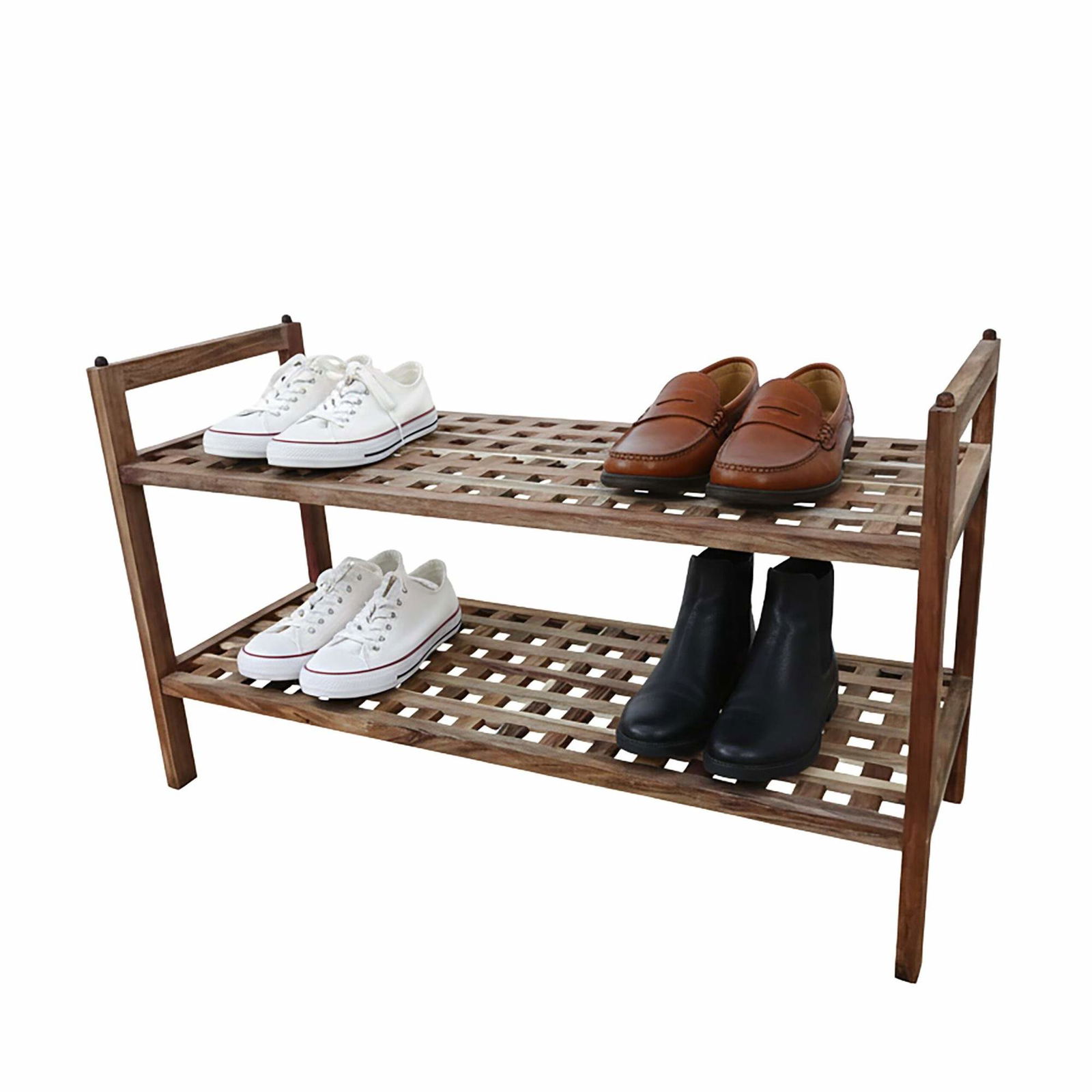 Skoreol i akacie, stabelbar opbevaring i 2 niveauer