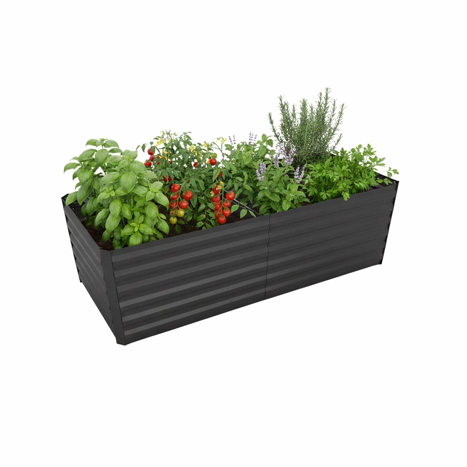 Galvaniseret højbed 57x180x90cm – Optimal vækst