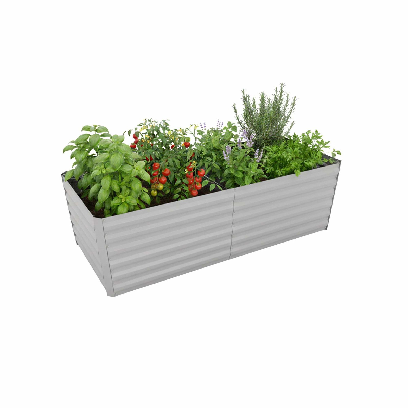 Galvaniserad upphöjd trädgårdsbädd 57x180x90cm – Ökar tillväxten | Hem & Hobby | Pryloteket