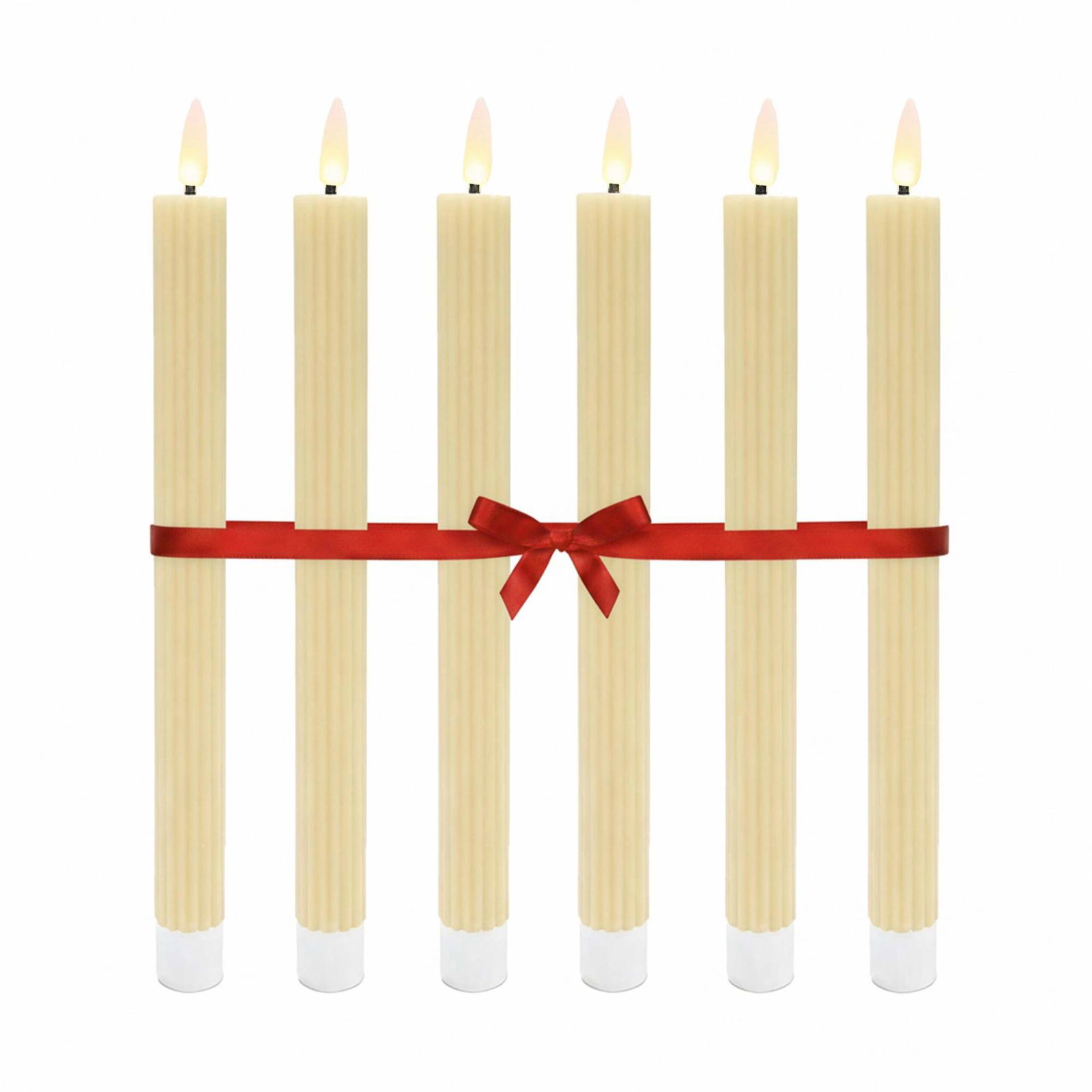 LED flamlösa koniska ljus, äkta vax, set om 6 | Hem & Hobby | Pryloteket
