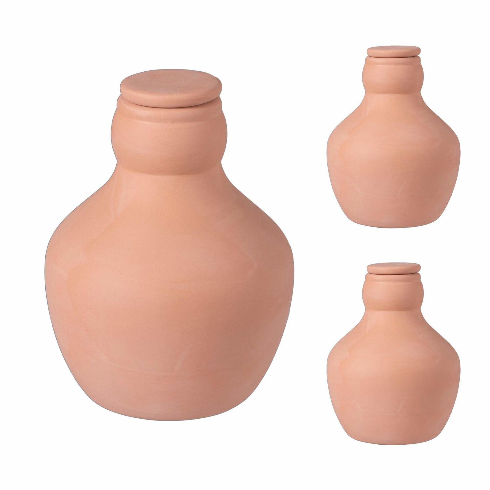 Ollas Vandingssæt – 500 ml lerpotter, 3-pak