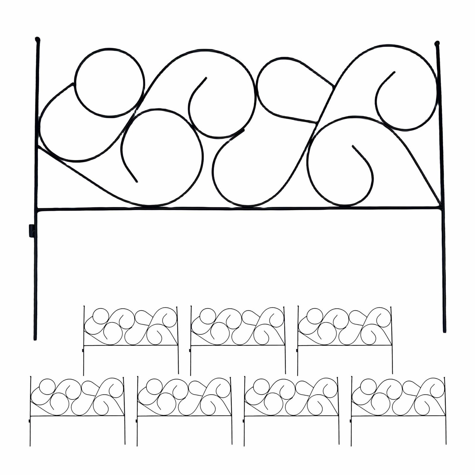 Metallkantlist för trädgården – Art Nouveau-design, set med 8 delar | Hem & Hobby | Pryloteket