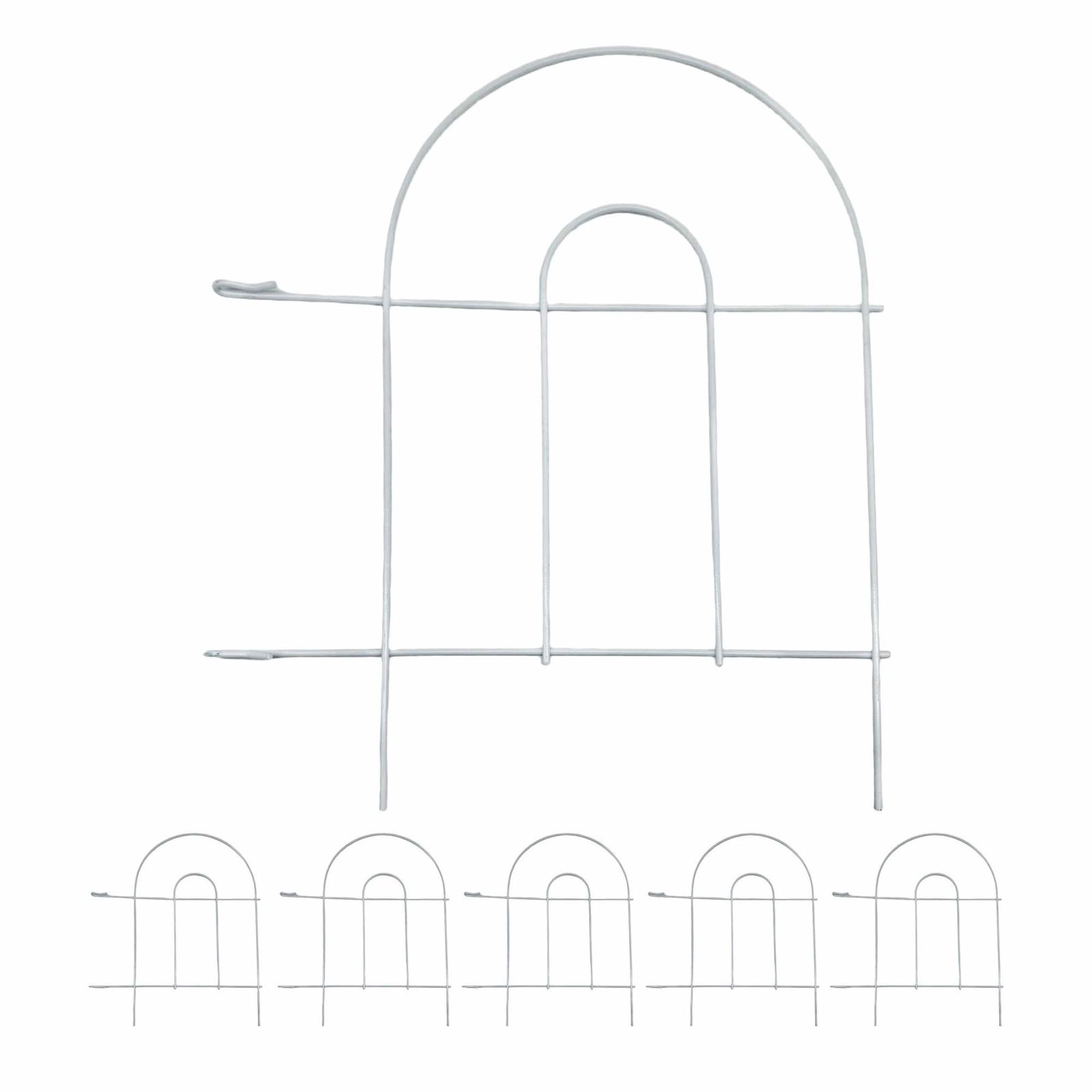 Metal havekant – Klassisk buedesign, 6 dele