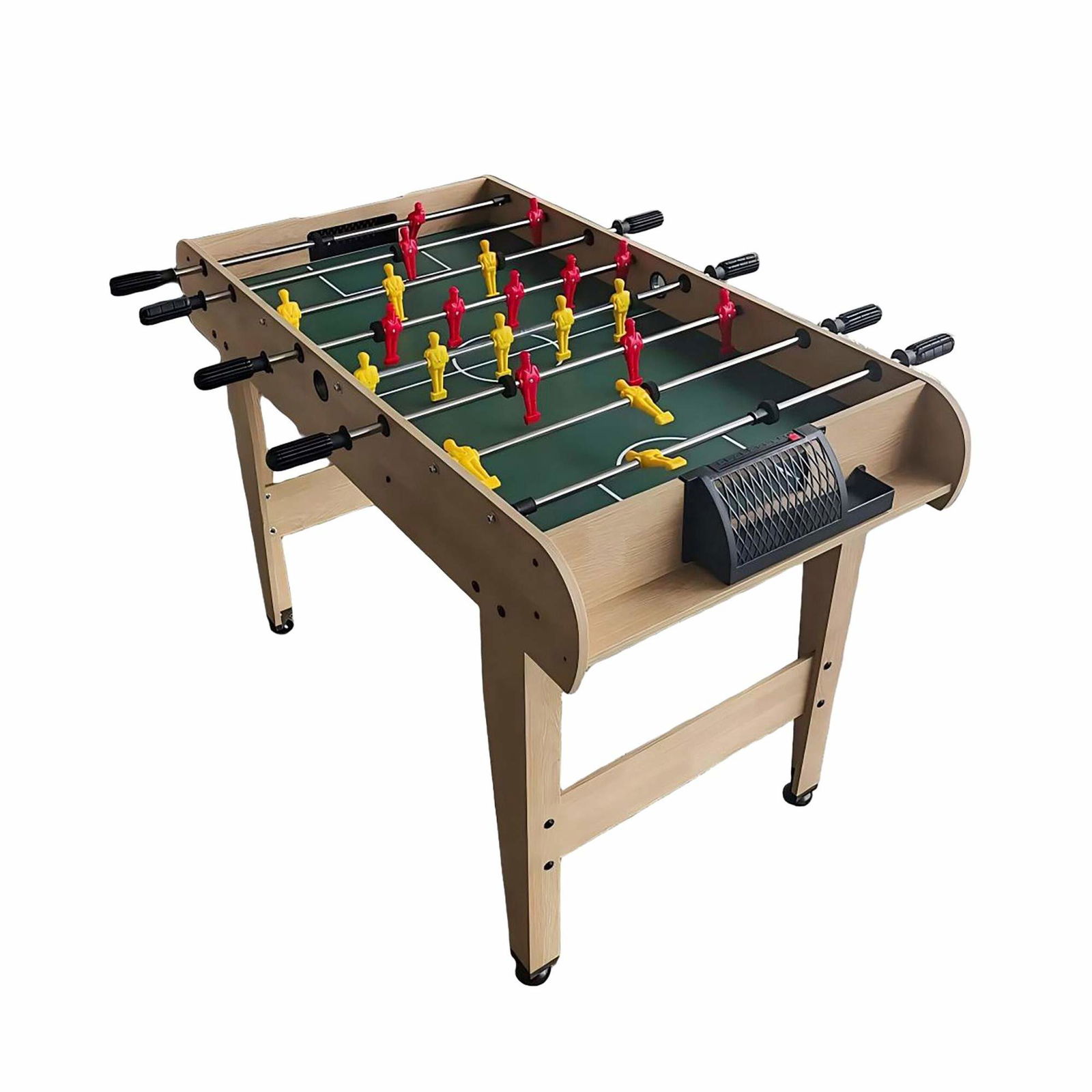 Bordfodbold i trælook med skridsikre håndtag