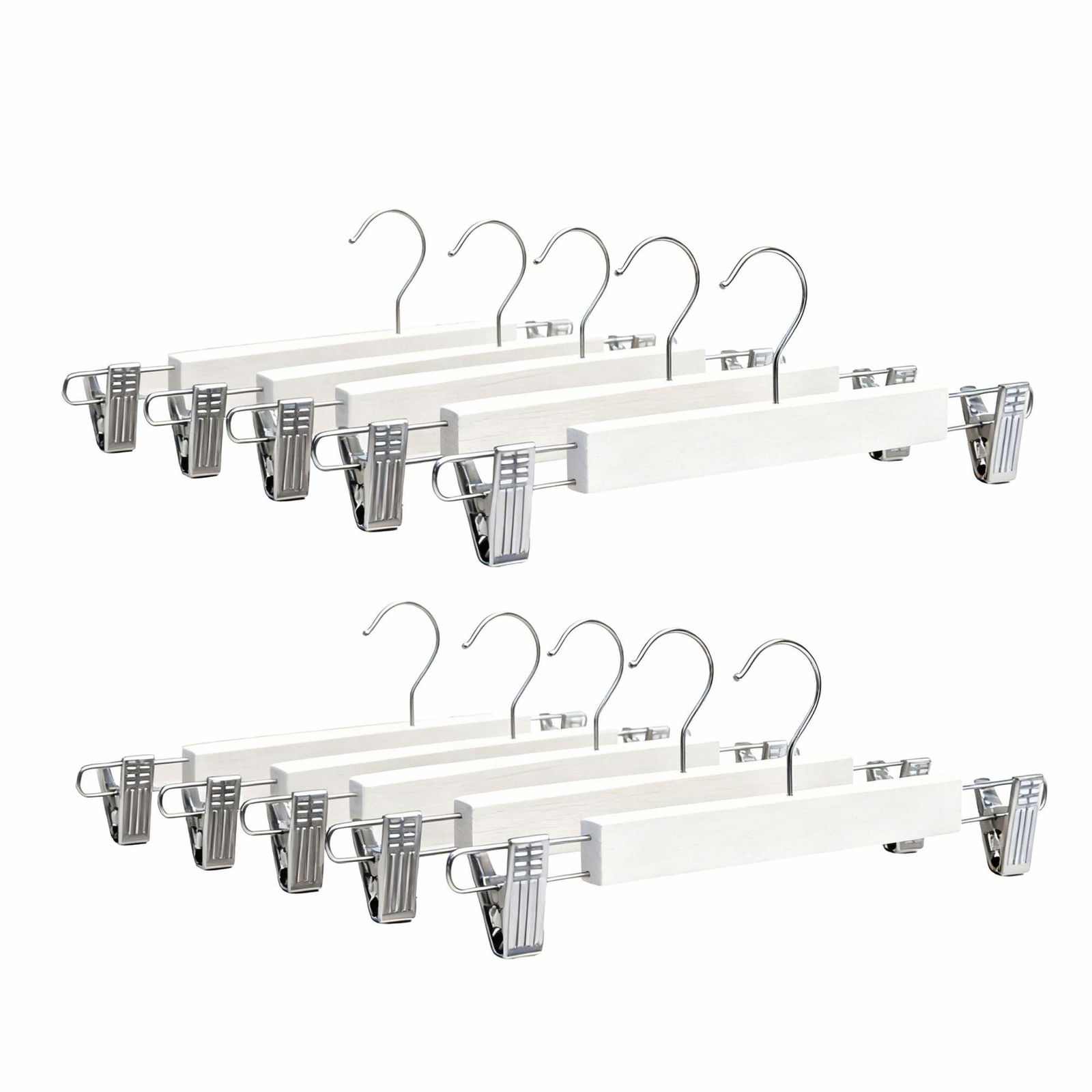 Træbuksebøjler, sæt med 10 – justerbare klemmer