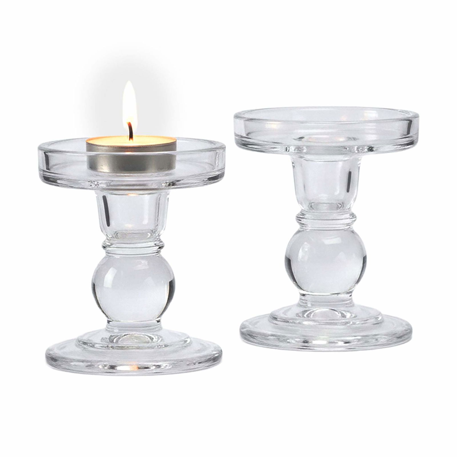 Glaslysholdersæt – Taper & Pillar, 2 stk.