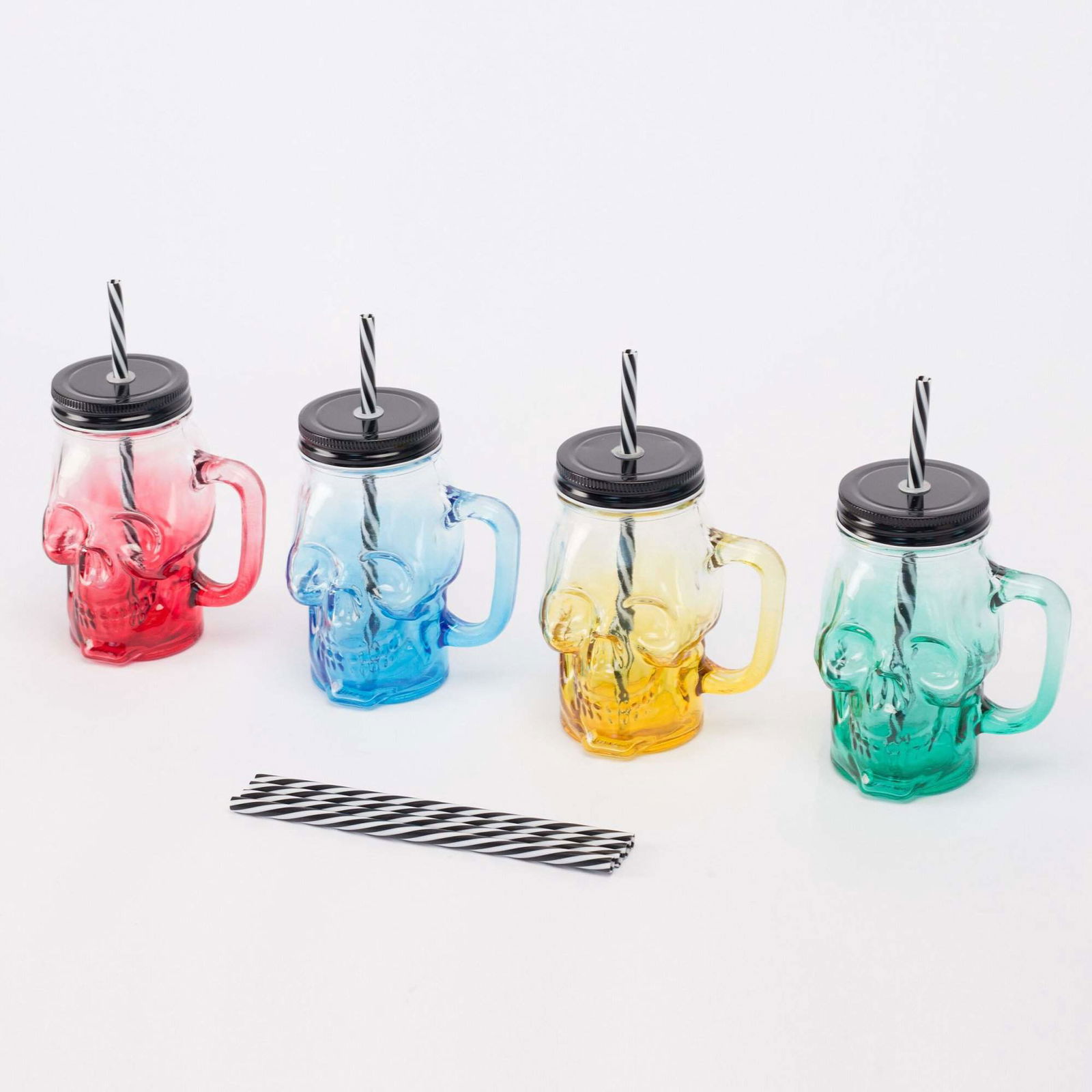 Kranieglassæt med låg og sugerør – Festklar
