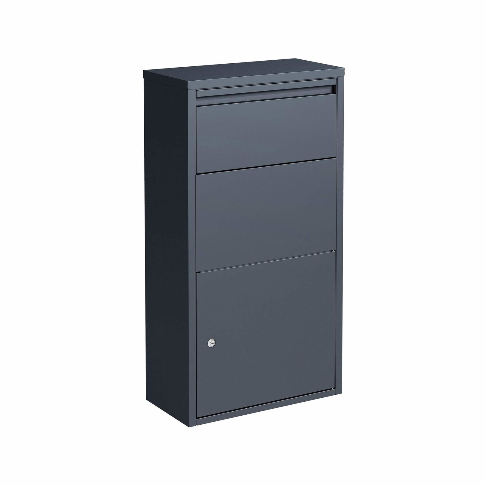 Vejrbestandig stålpostkasse – Kan monteres på væg og gulv