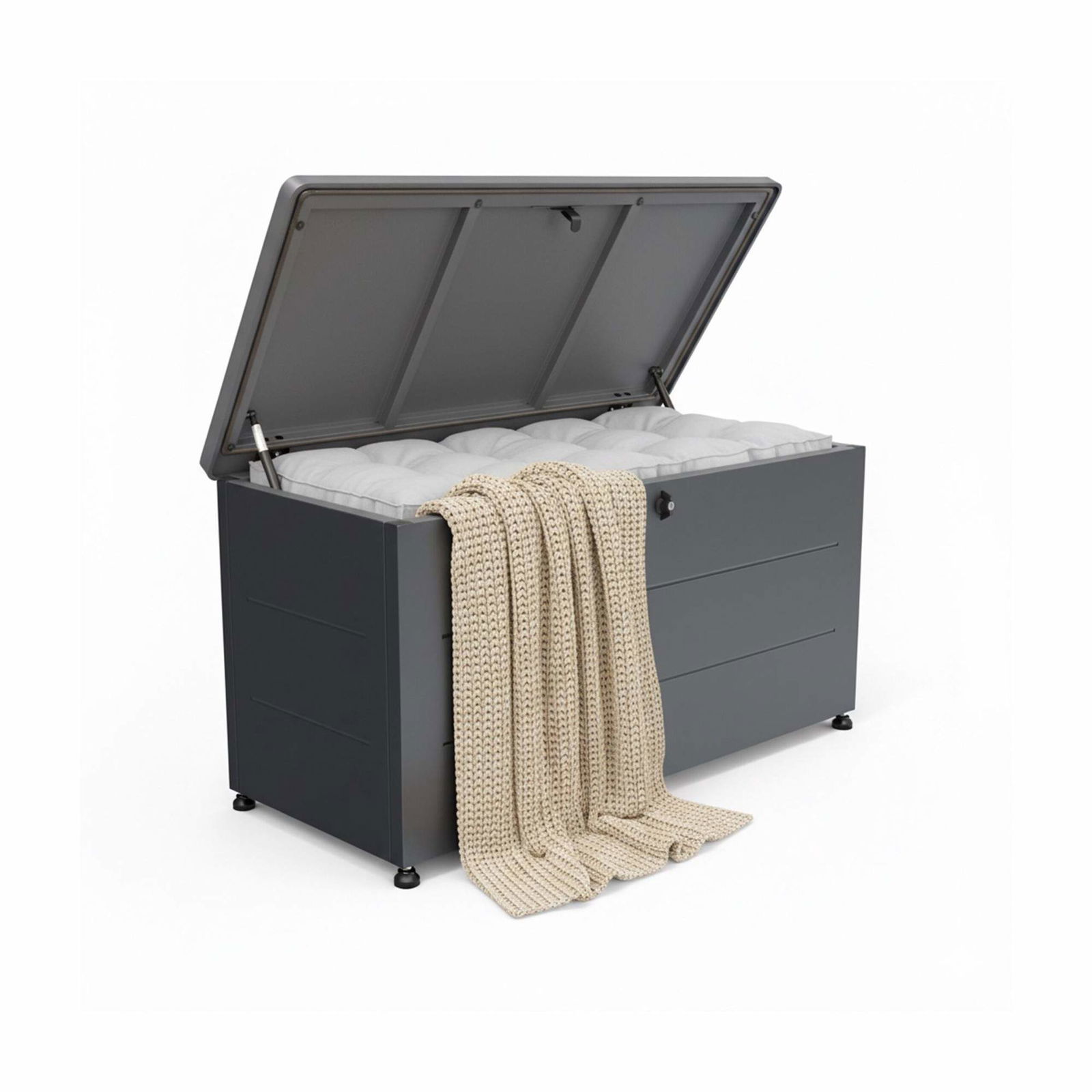 Väderbeständig förvaringslåda i stål för trädgården – Låsbar och rymlig | Hem & Hobby | Pryloteket