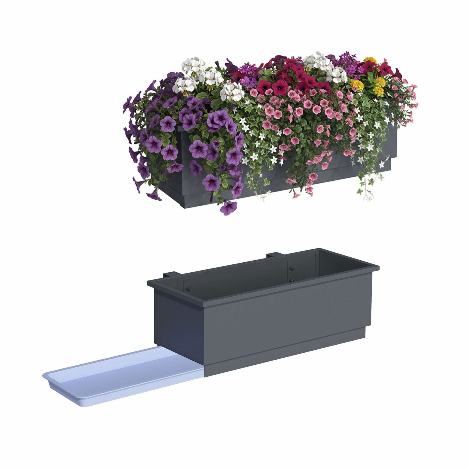 Metallbalkongplanter, set om 2 – Väderbeständiga och robusta | Hem & Hobby | Pryloteket