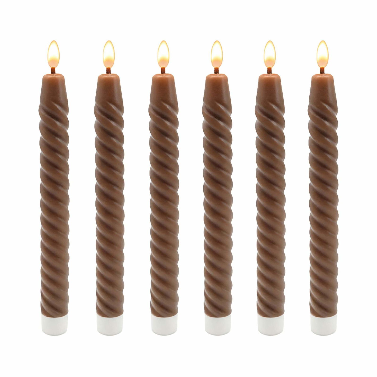 LED-ljusstakar – Set med 6, äkta vax, flamfria | Hem & Hobby | Pryloteket