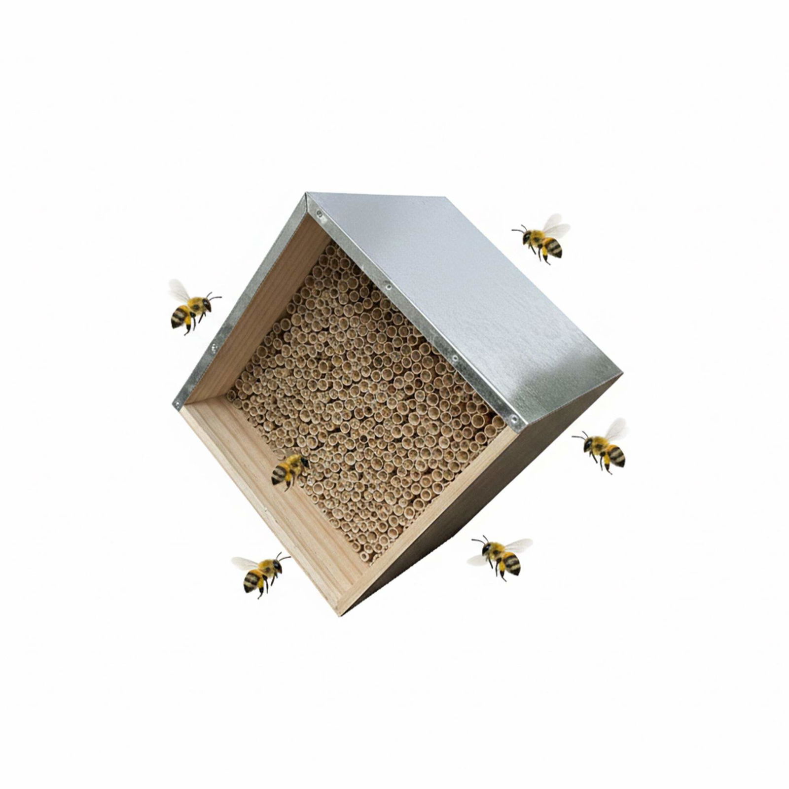 Bihotel med metaltag – perfekt til vilde bier