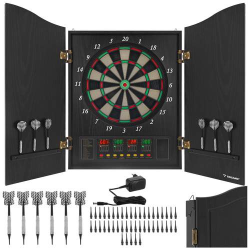Elektronisk dartskive med 27 spil og LED-display