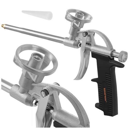 Skumpistol med metalhus og justerbar flowkontrol