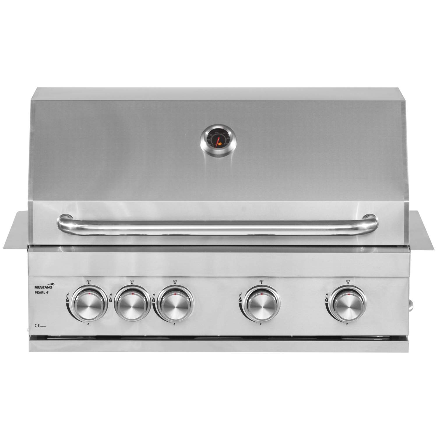 Indbygget gasgrill, 4 brændere, rustfrit stål