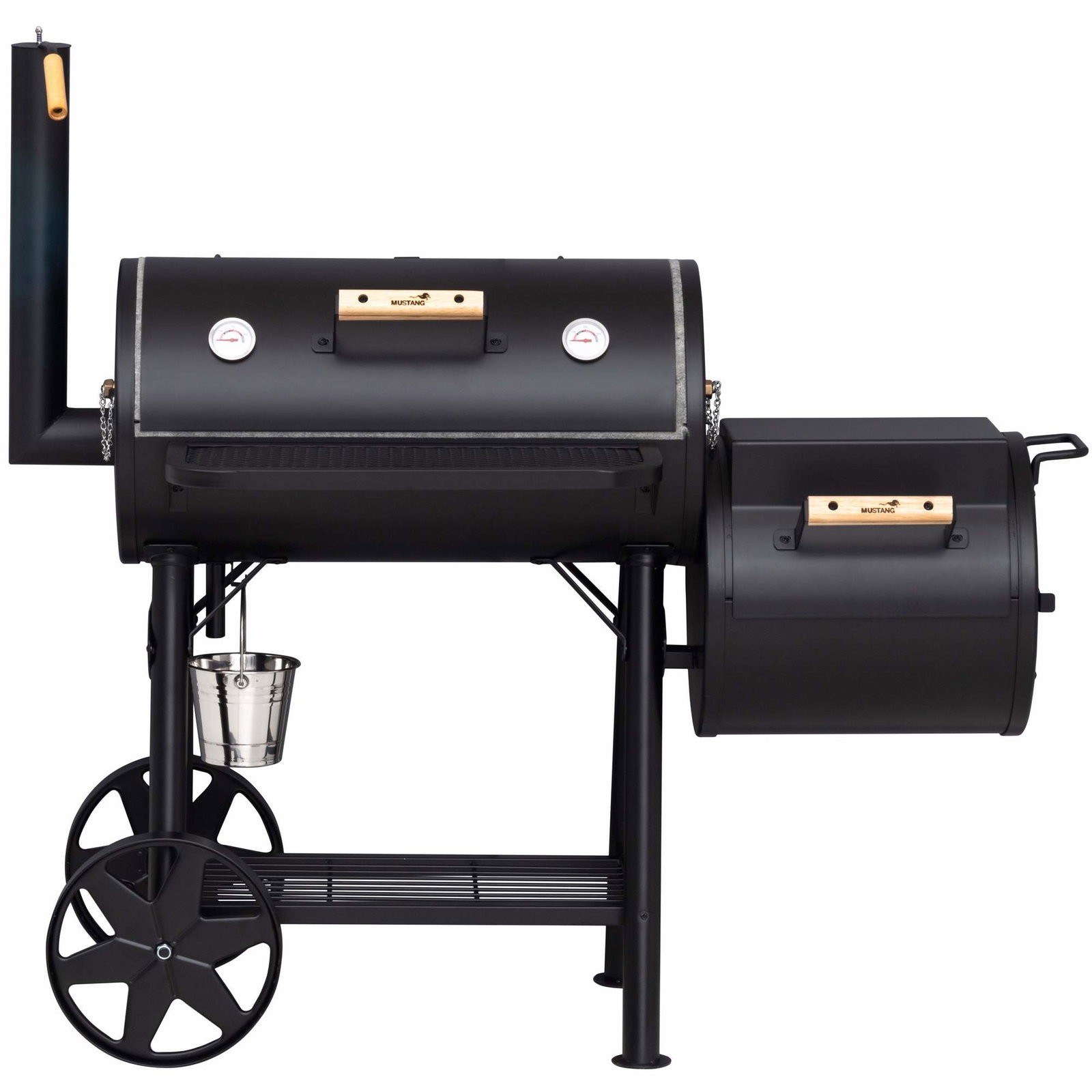 Kolgrill med rökugn, stål, stor matlagningsyta | Hem & Hobby | Pryloteket