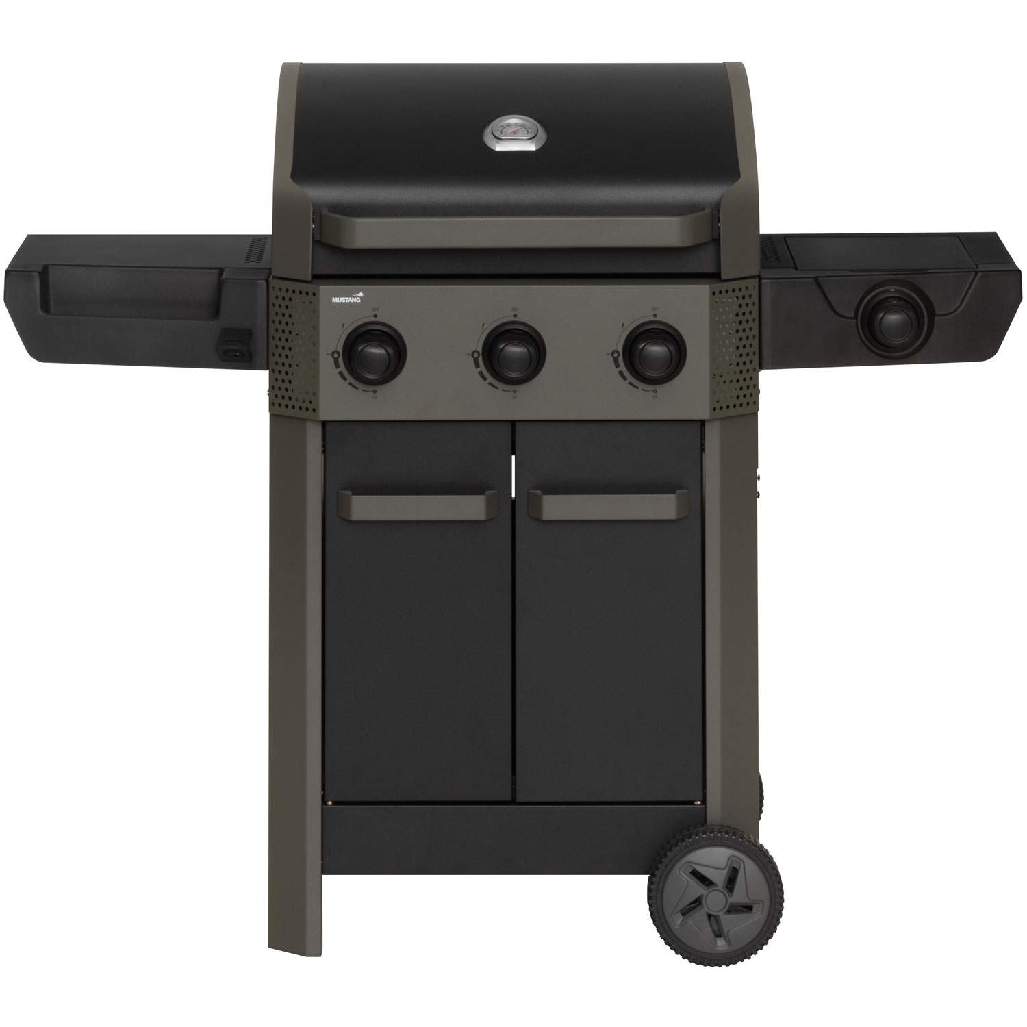 Gasgrill med 3 brännare och sidobrännare, 60x42 cm kokyta | Hem & Hobby | Pryloteket