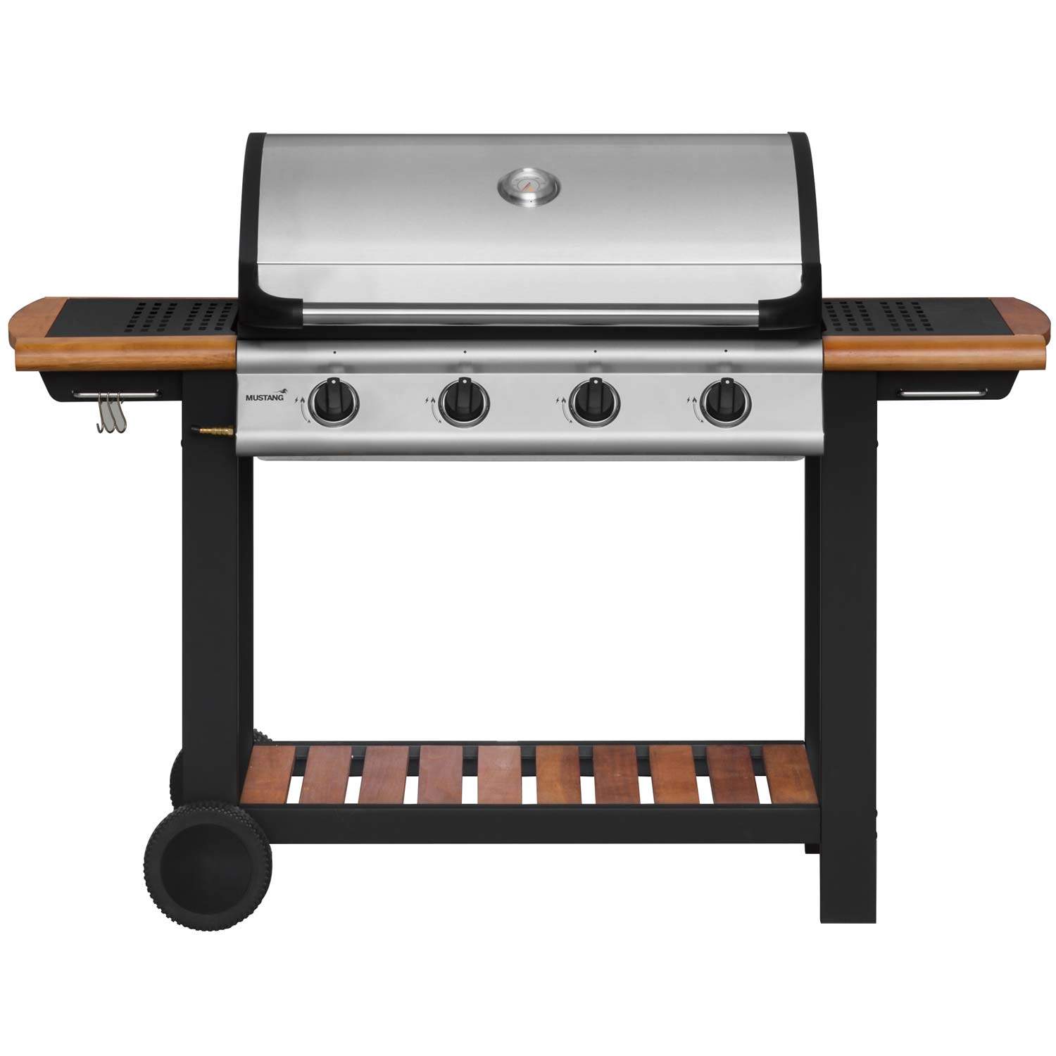 Gasgrill med 4 brännare, gjutjärnsgaller, 14,0 kW | Hem & Hobby | Pryloteket