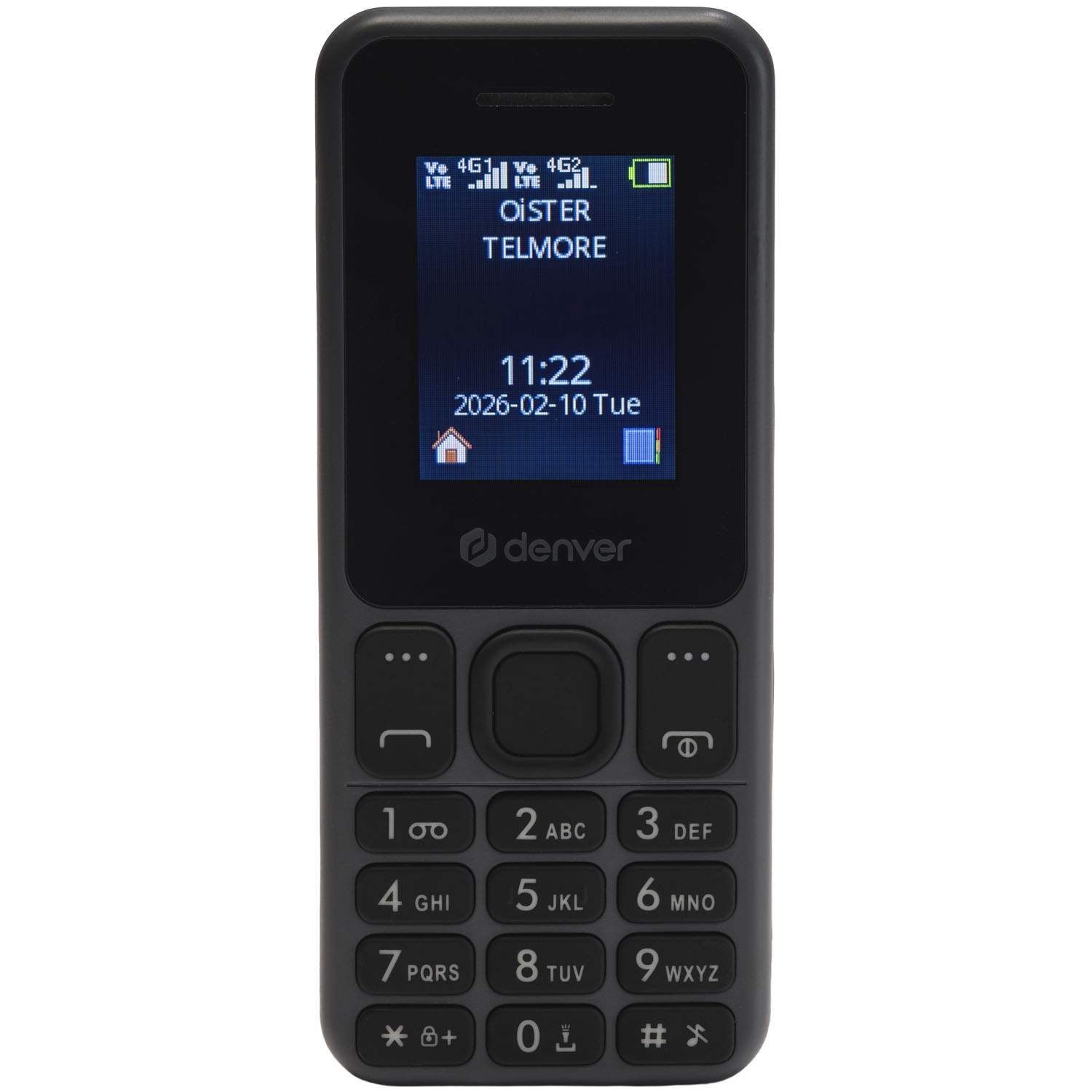 4G-telefon med dubbla SIM-kort, lång batteritid, 1,77"" TFT-skärm | Hem & Hobby | Pryloteket