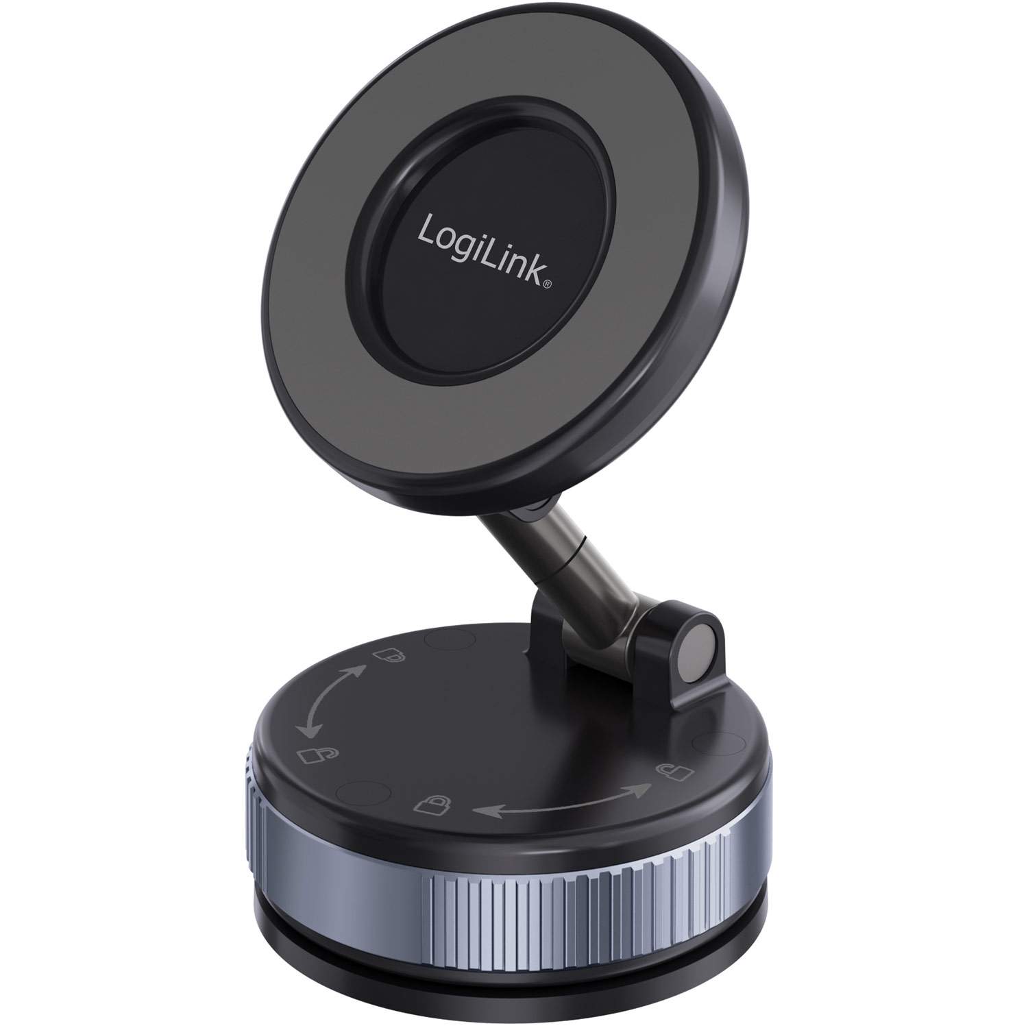 Magnetisk telefonholder med vakuummontering – justerbar, foldbar